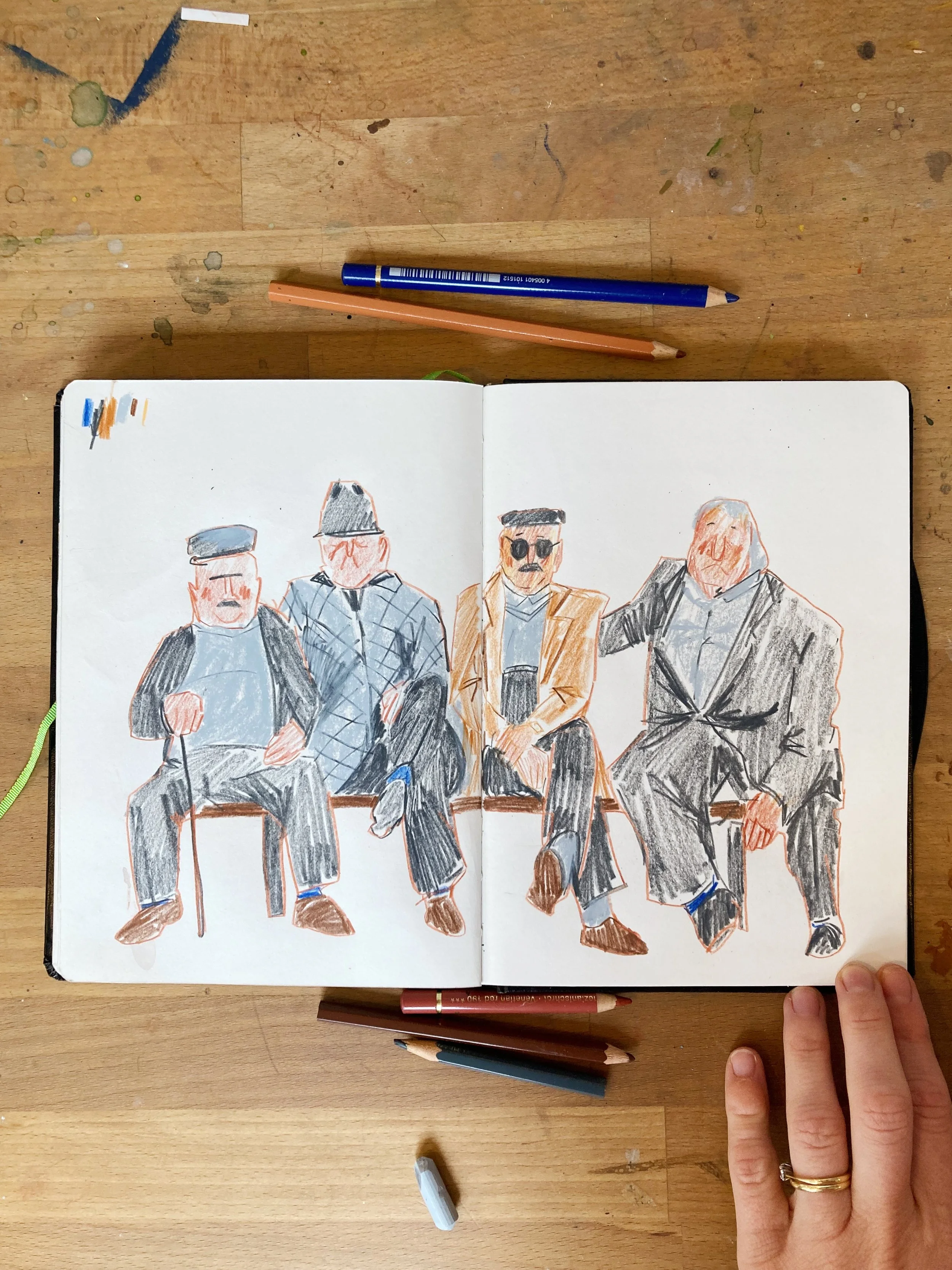 Sketchbook page, illustration by Helen Wallace