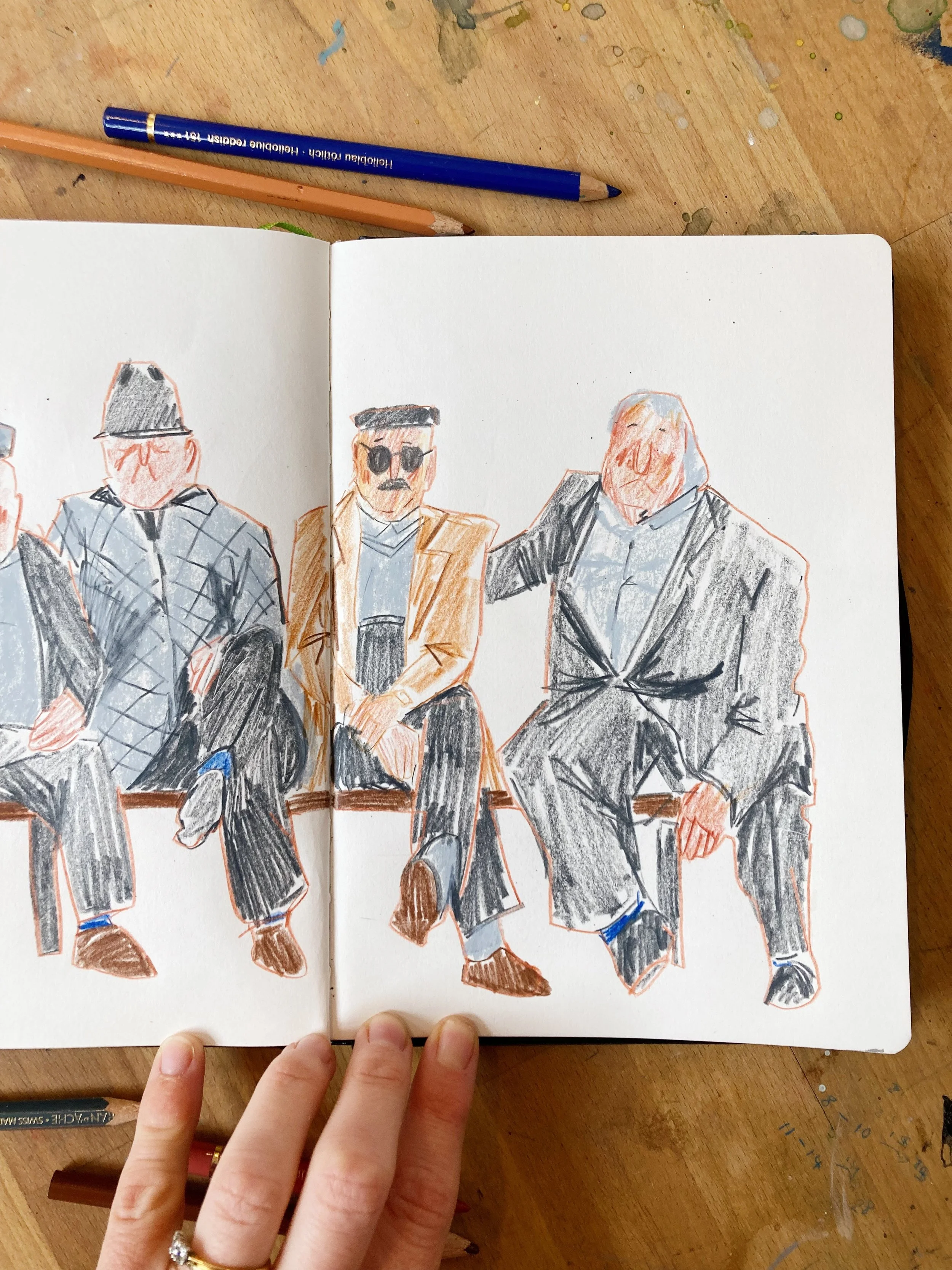 Sketchbook page, illustration by Helen Wallace