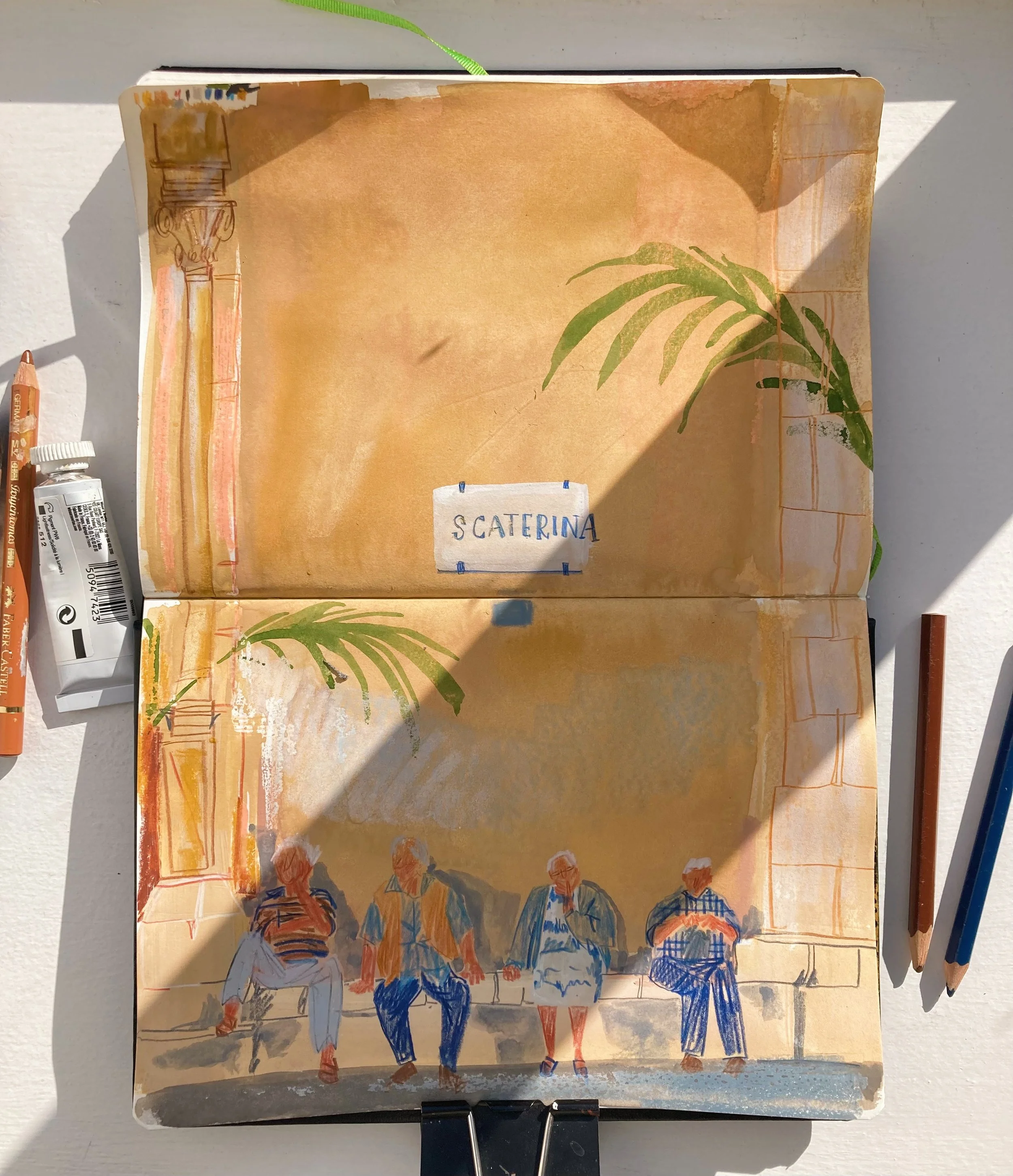 Sketchbook page, illustration by Helen Wallace