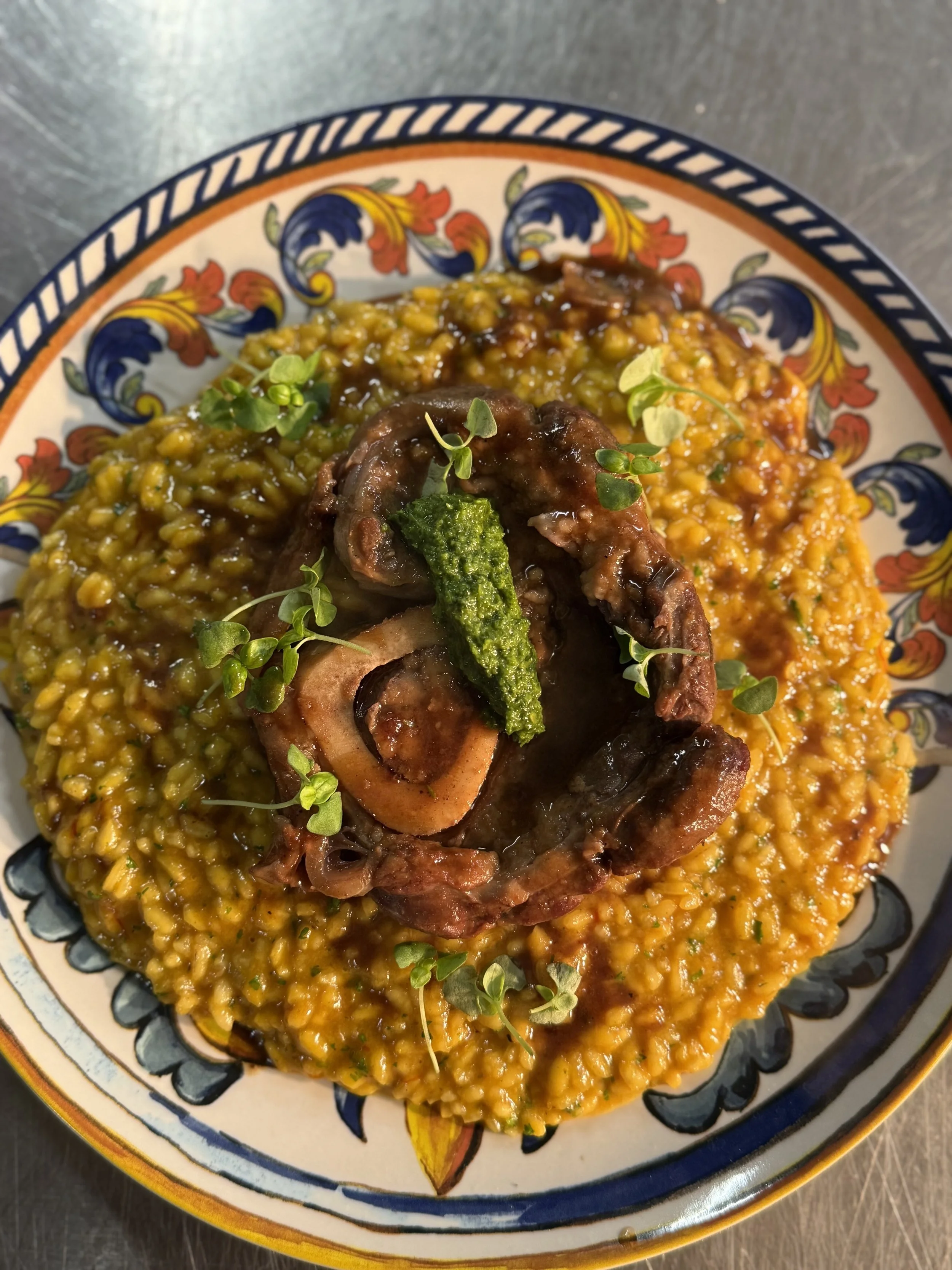 Risotto Alla Milanese Con Ossobuco