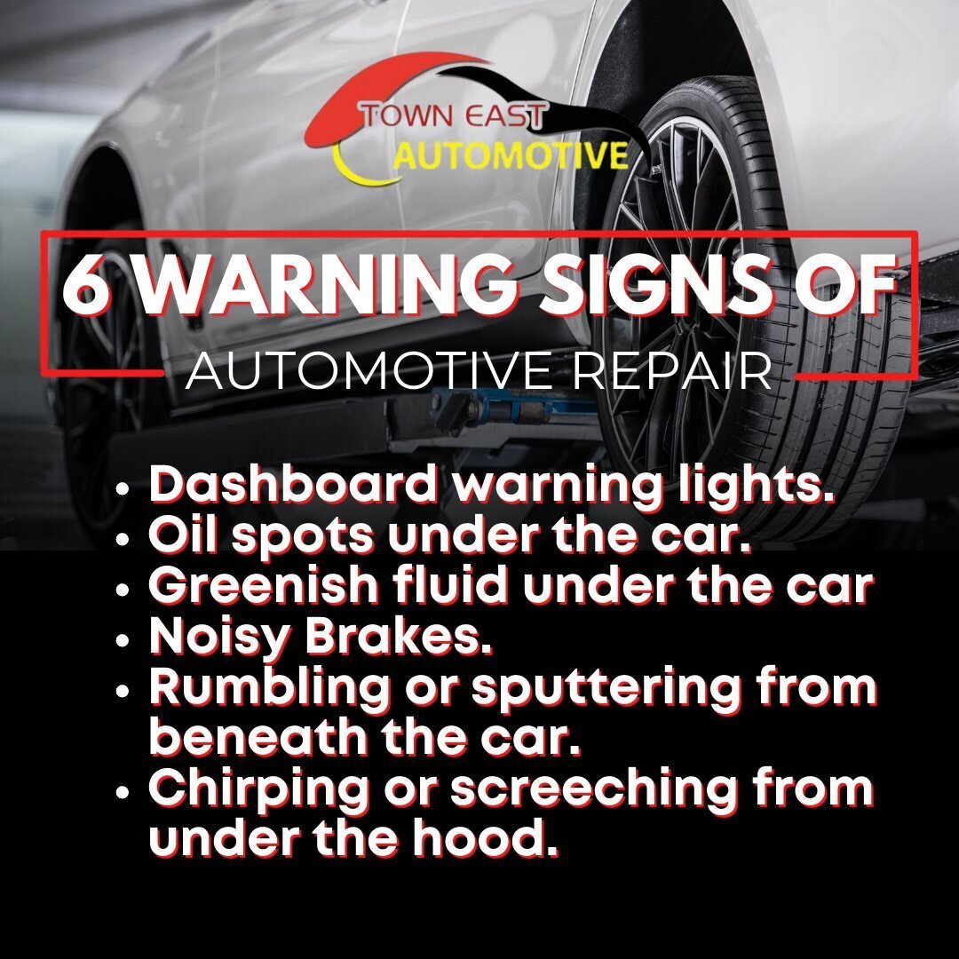 If you encounter any of these warning signs, make sure to visit us for an inspection and possible repairs.

☎️ (214) 484-7900
📍 2816 Town Centre Dr, Mesquite, TX 75150
💻 towneastautomotive.com
.
.
.
#towneastautomotive #automotiveservices #automoti