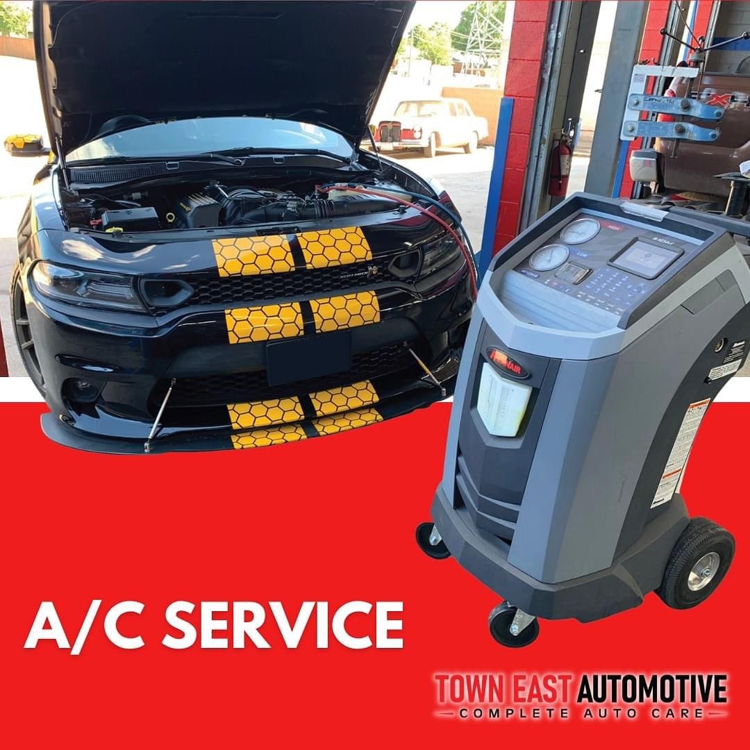 Don&rsquo;t sweat it! Regular air conditioning service keeps your system running smoothly and efficiently. Schedule yours today!

☎️ (214) 484-7900
📍 2816 Town Centre Dr, Mesquite, TX 75150
💻 towneastautomotive.com
.
.
.
#towneastautomotive #automo