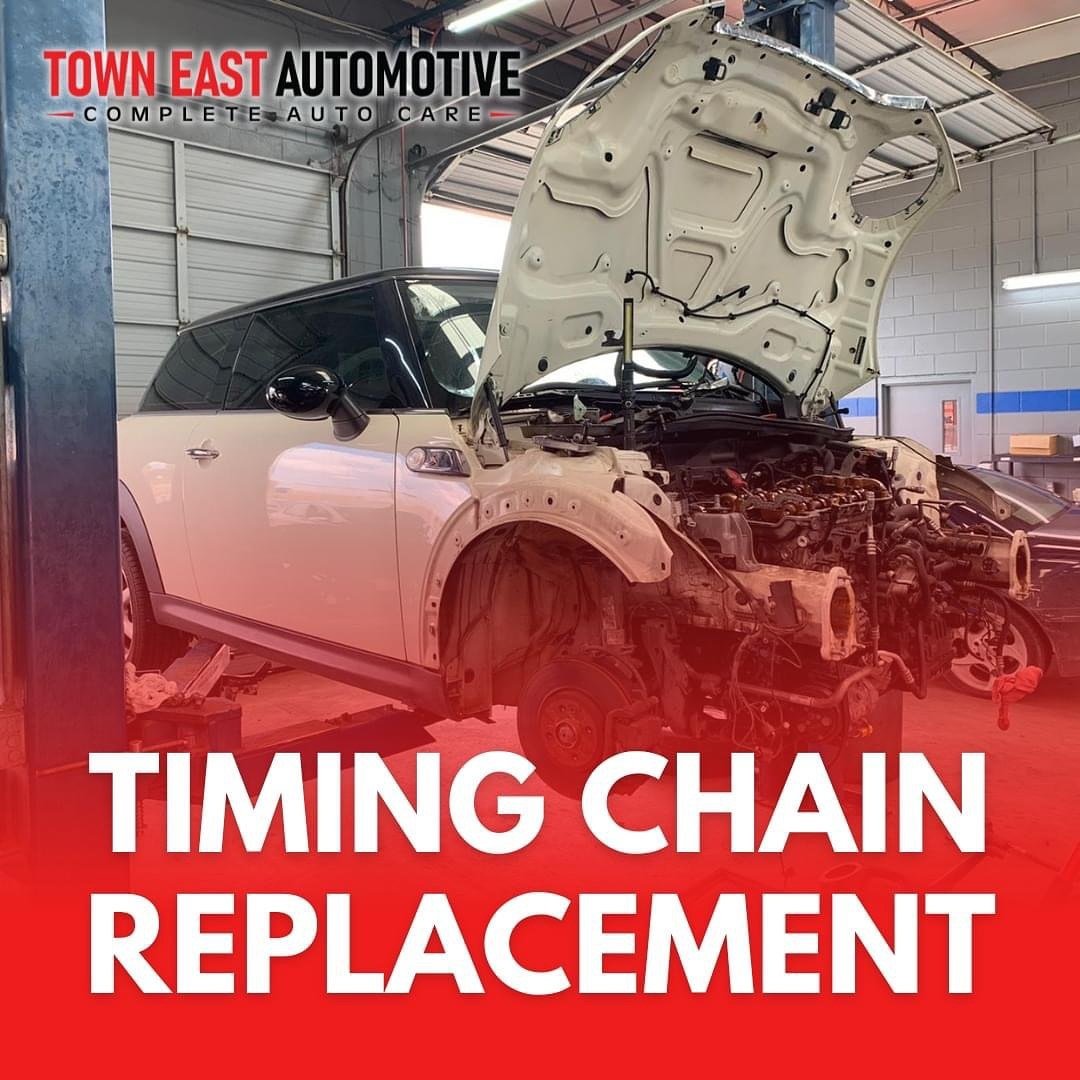 Engine making rattling noises? It could be your timing chain! Get it checked before facing a breakdown. 

☎️ (214) 484-7900
📍 2816 Town Centre Dr, Mesquite, TX 75150 
💻 towneastautomotive.com
.
.
.
#towneastautomotive #automotiveservices #automotiv
