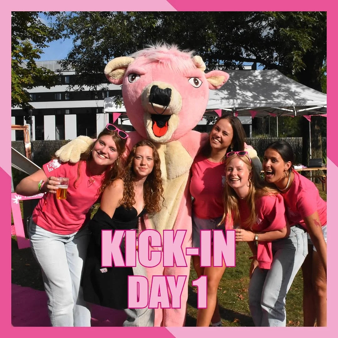 Throwback Kick-In Day 1!

Hopefully everyone had an amazing first day of the Kick-In! We started off with the opening terrace, followed by the Cnodde City Tour into town 🤩 The evening ended perfectly with an open party at T.R.A.M. Photos are now ava