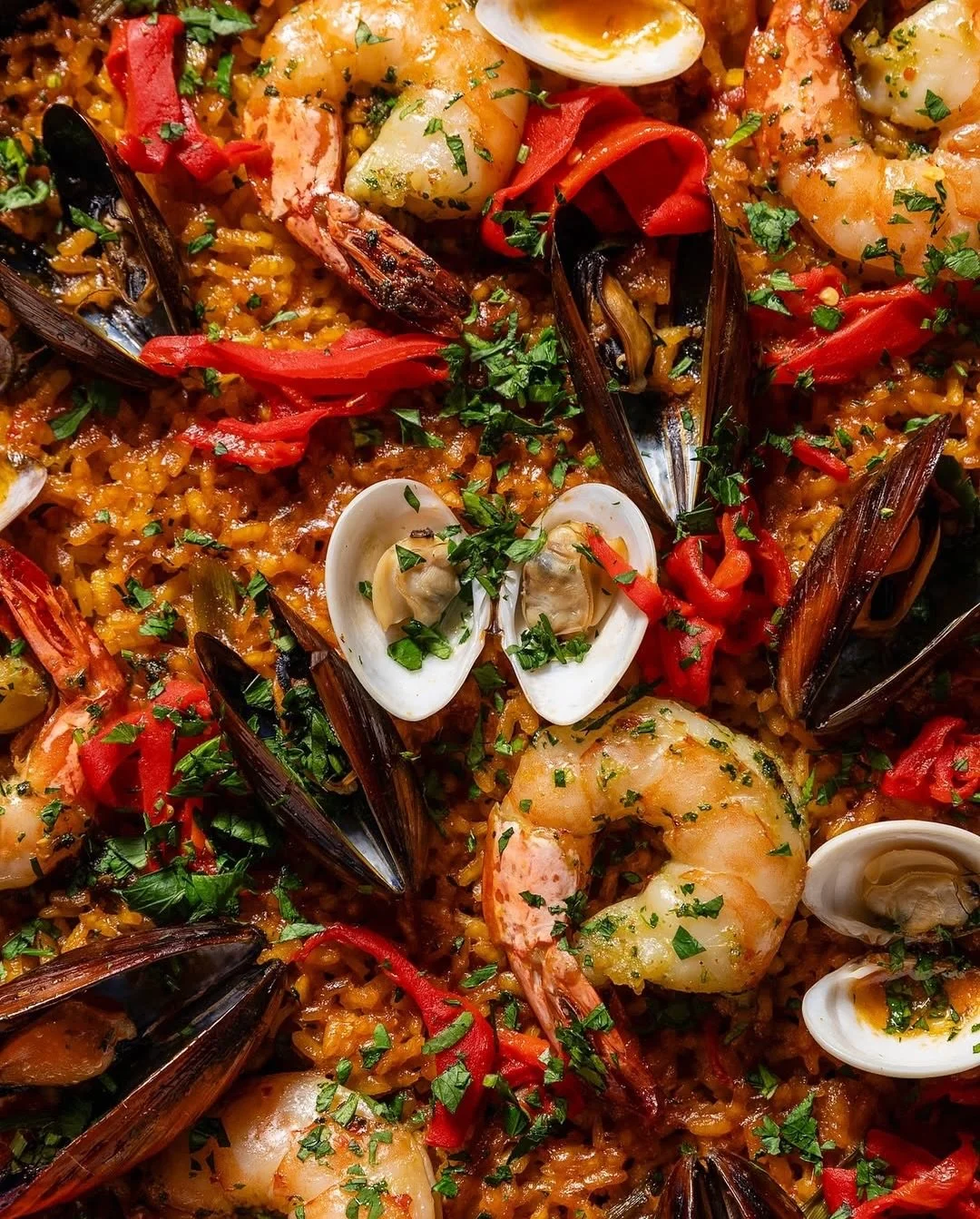 Our Paella Mariscos isn&rsquo;t just a dish. It&rsquo;s an experience meant to be shared.

Gather your favorite people, start with small plates and a glass of something special, and let our Maestro do the rest.

Paella Mariscos: shrimp, mussels, clam