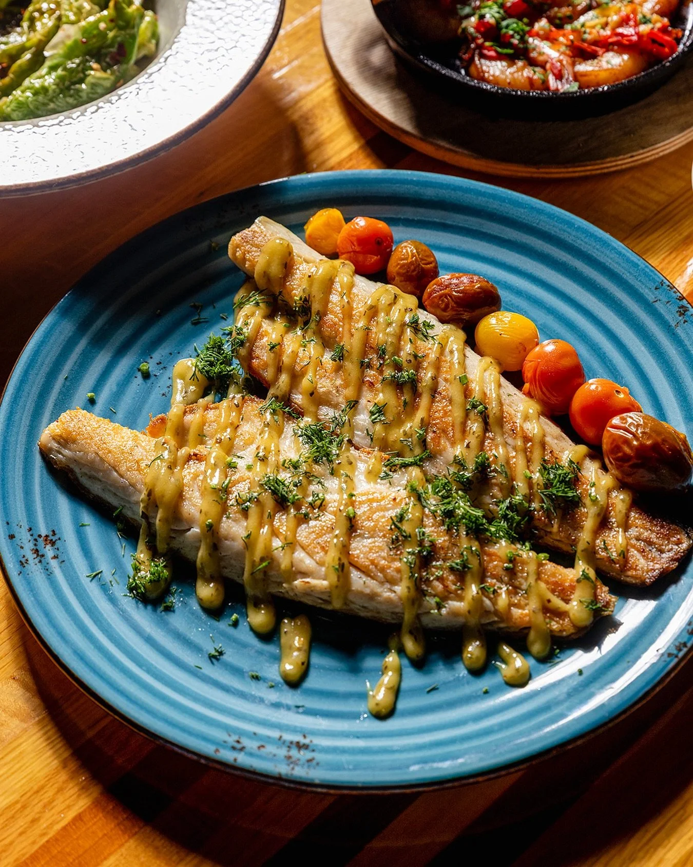 Three nights only. March 26, 27 and 28, Tour of the Mediterranean is a four-course tasting menu moving through Spain, Italy, and Greece &mdash; your choice at every course.

Spanish tapas to start. Gambas al ajillo, patatas bravas, or calamares frito