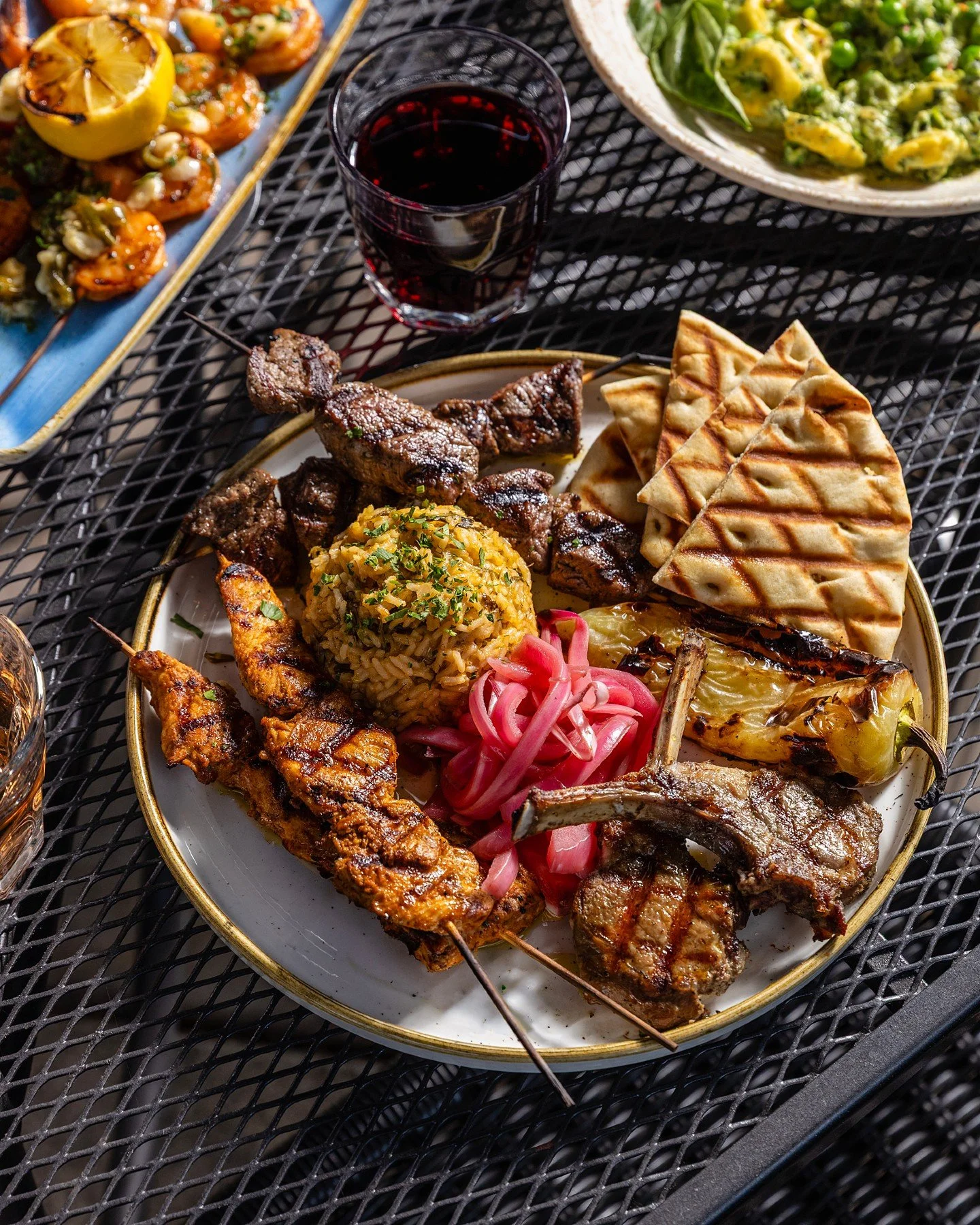 NEW to the Menu >> MEDITERRANO MIX GRILL.

Chicken souvlaki. Tenderloin. Lamb chops. Spanakorizo rice. Pickled onions. Grilled Hungarian pepper. Pita bread.

A new addition to the menu, built to share.

Open for lunch and dinner six days a week