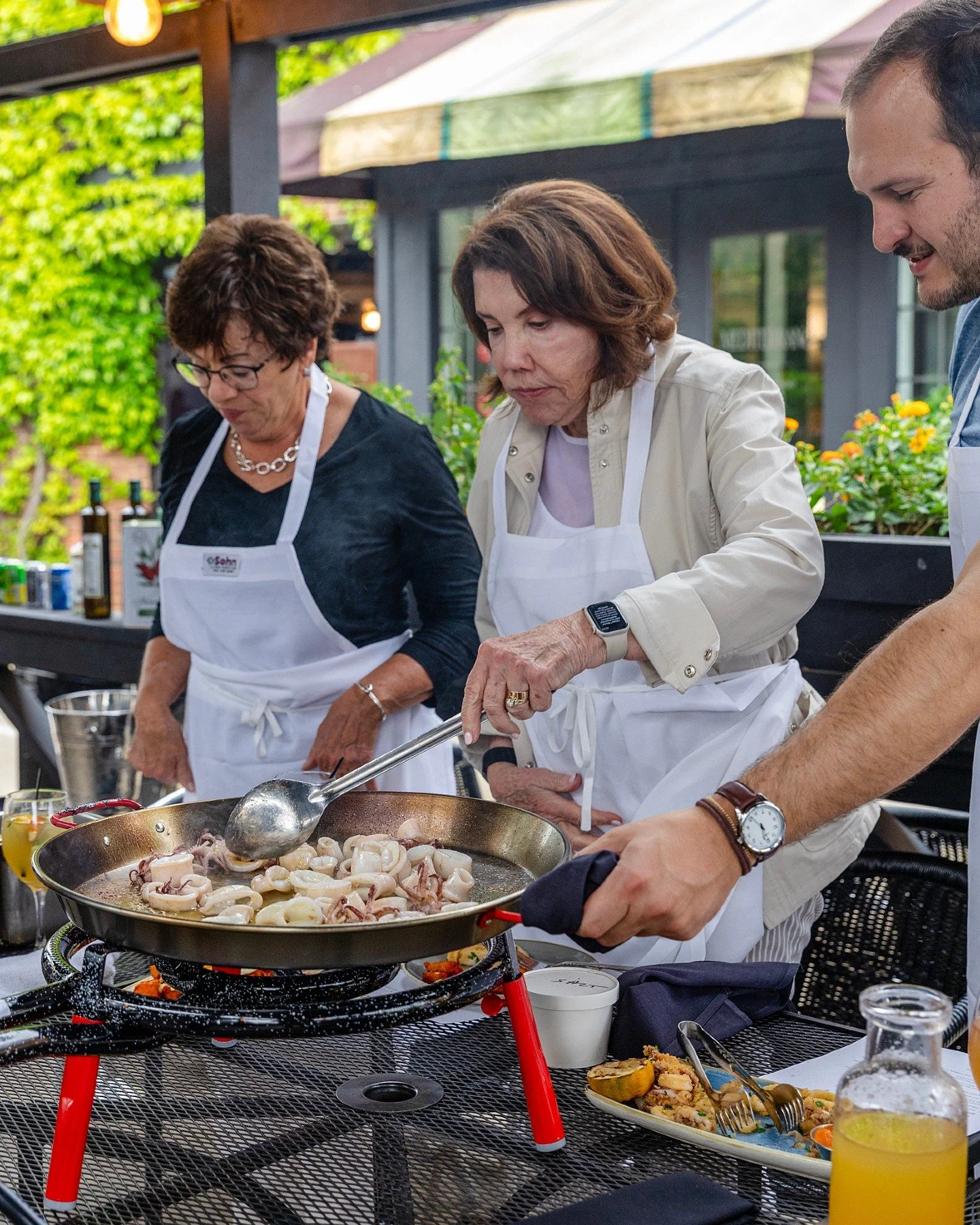 The Paella Master Class is back. Saturday, June 20.

Chef Ra&uacute;l Cob returns to the patio, and there's no better way to spend Father's Day weekend than over a pan with Dad.

You'll cook a real Spanish seafood paella from scratch, calamari, musse