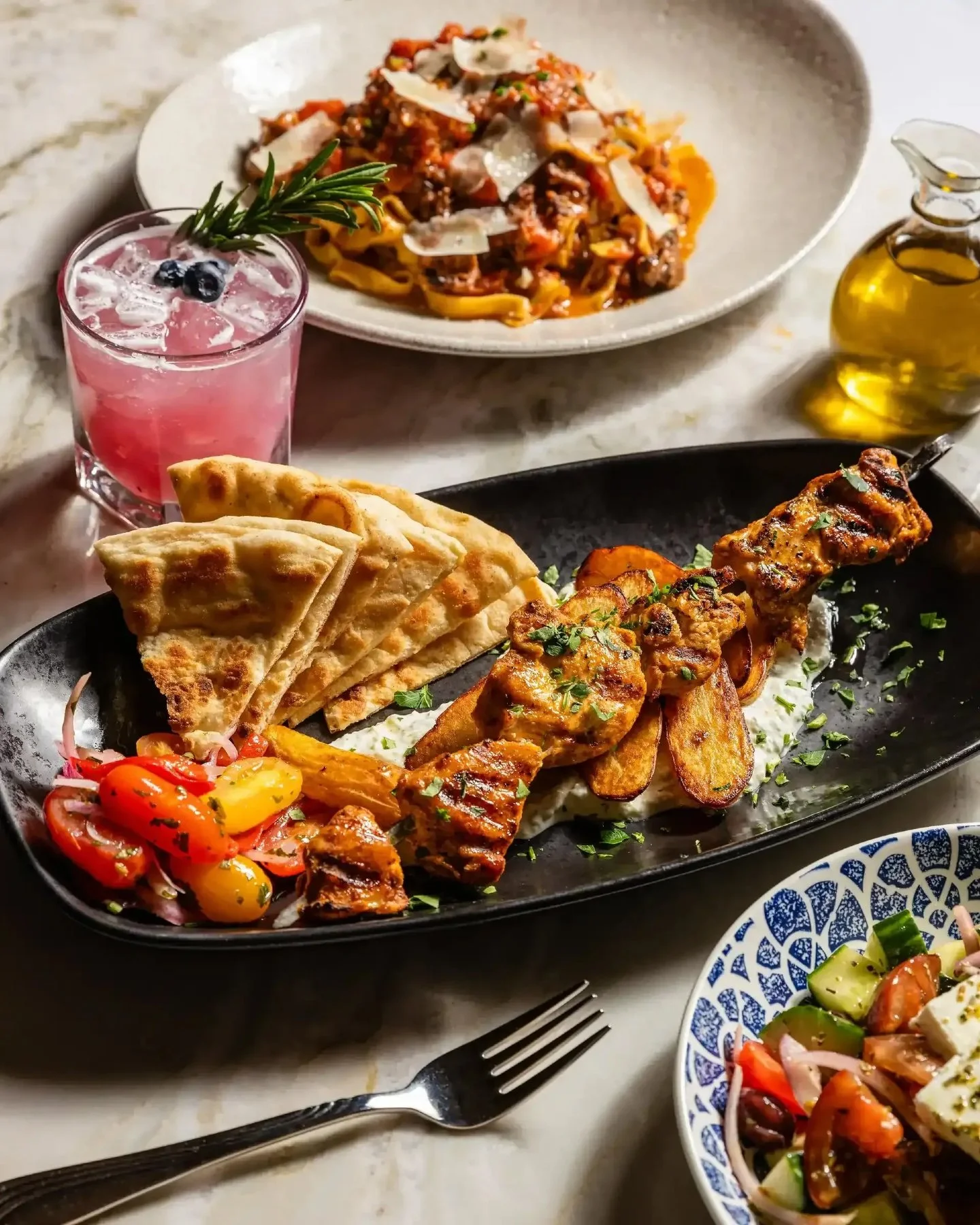 We're open today, Memorial Day, with the full menu and the patio ready.

Come spend the afternoon with us, saffron rice, fresh seafood, mezze, and everything off the grill, the same seasonal cooking that pulls from across the Mediterranean.

Reserve 