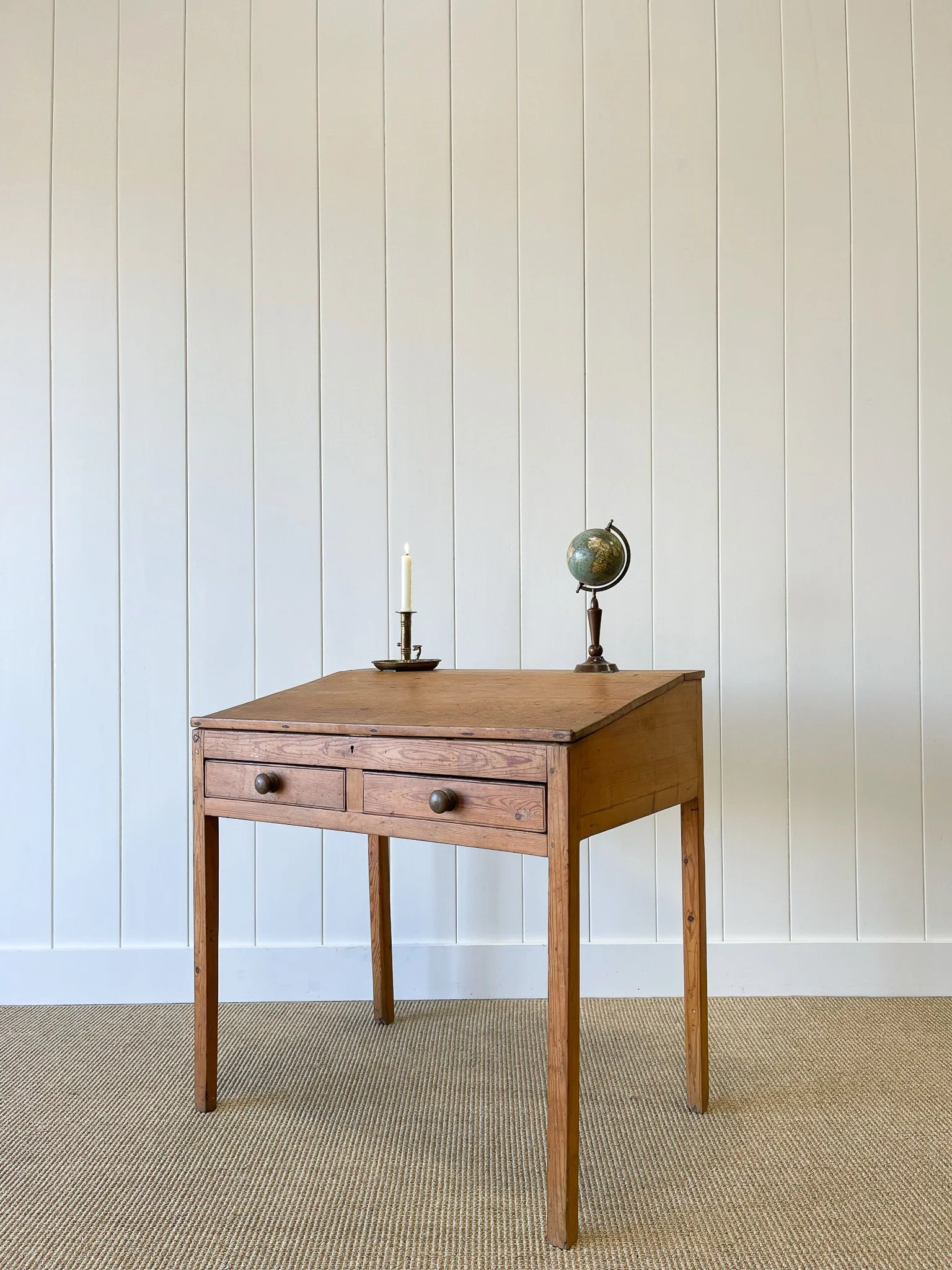 Antique English Pitch Pine Clerk's Desk c1880 — The Parson's Nose Antiques