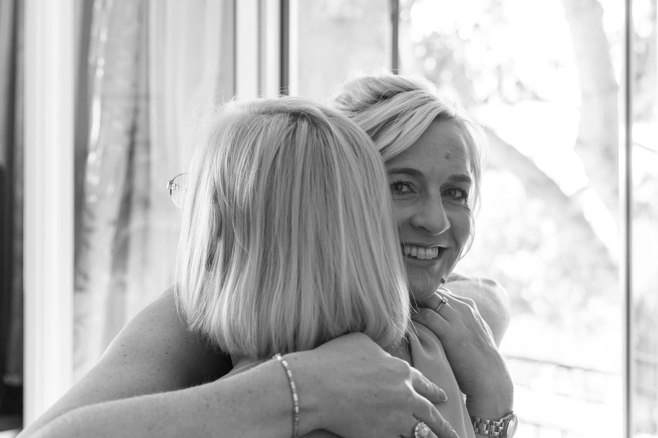 first look with a mother of the bride