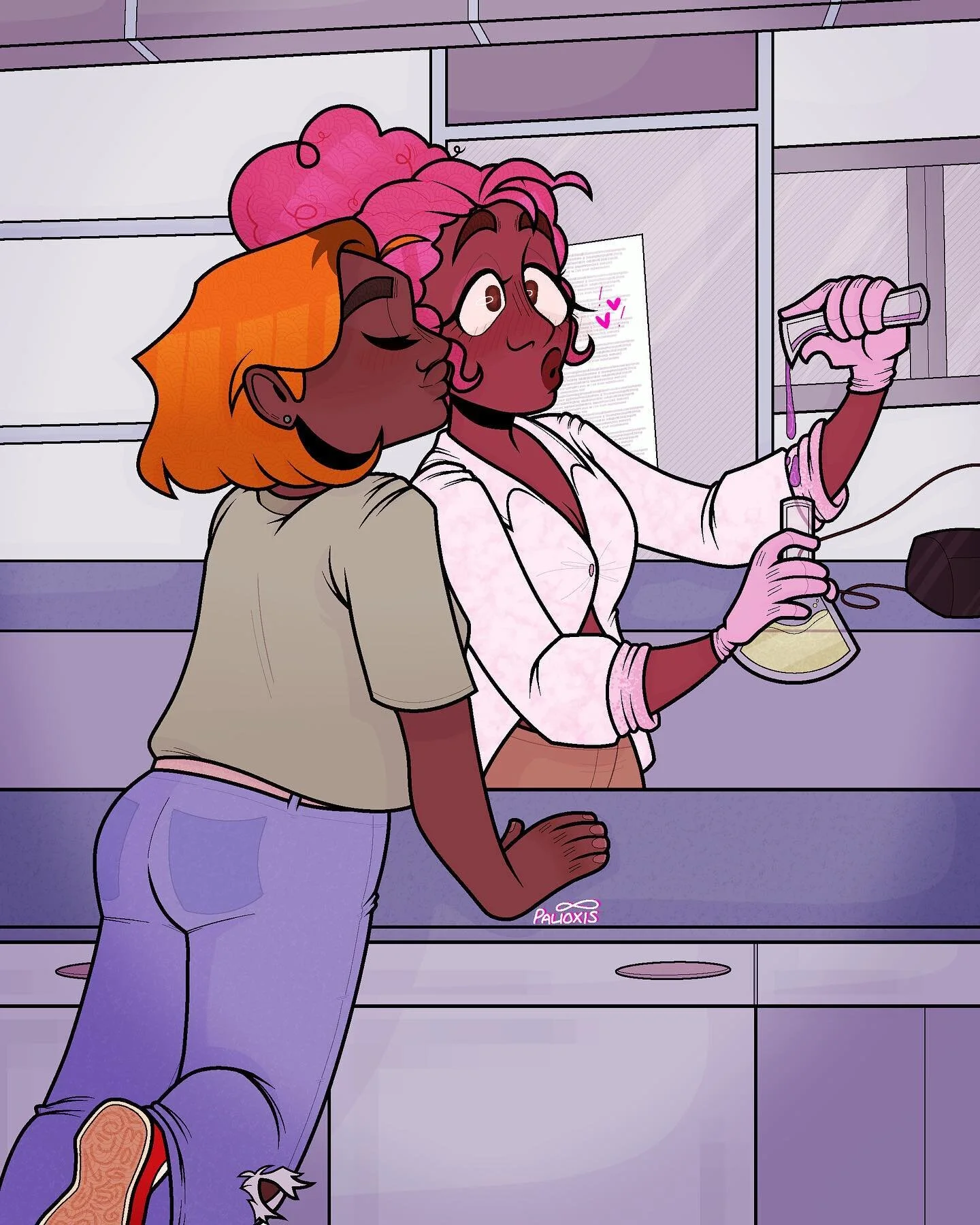 the science of l*ve 🧪💕
&mdash;�&mdash;
second piece i&rsquo;m posting on here, but technically my third attack on artfight.
&mdash;�&mdash;
#oc #ocs #originalartwork #originalcharacter #originalcharacters #originalcharacterart #art #myart #artist #