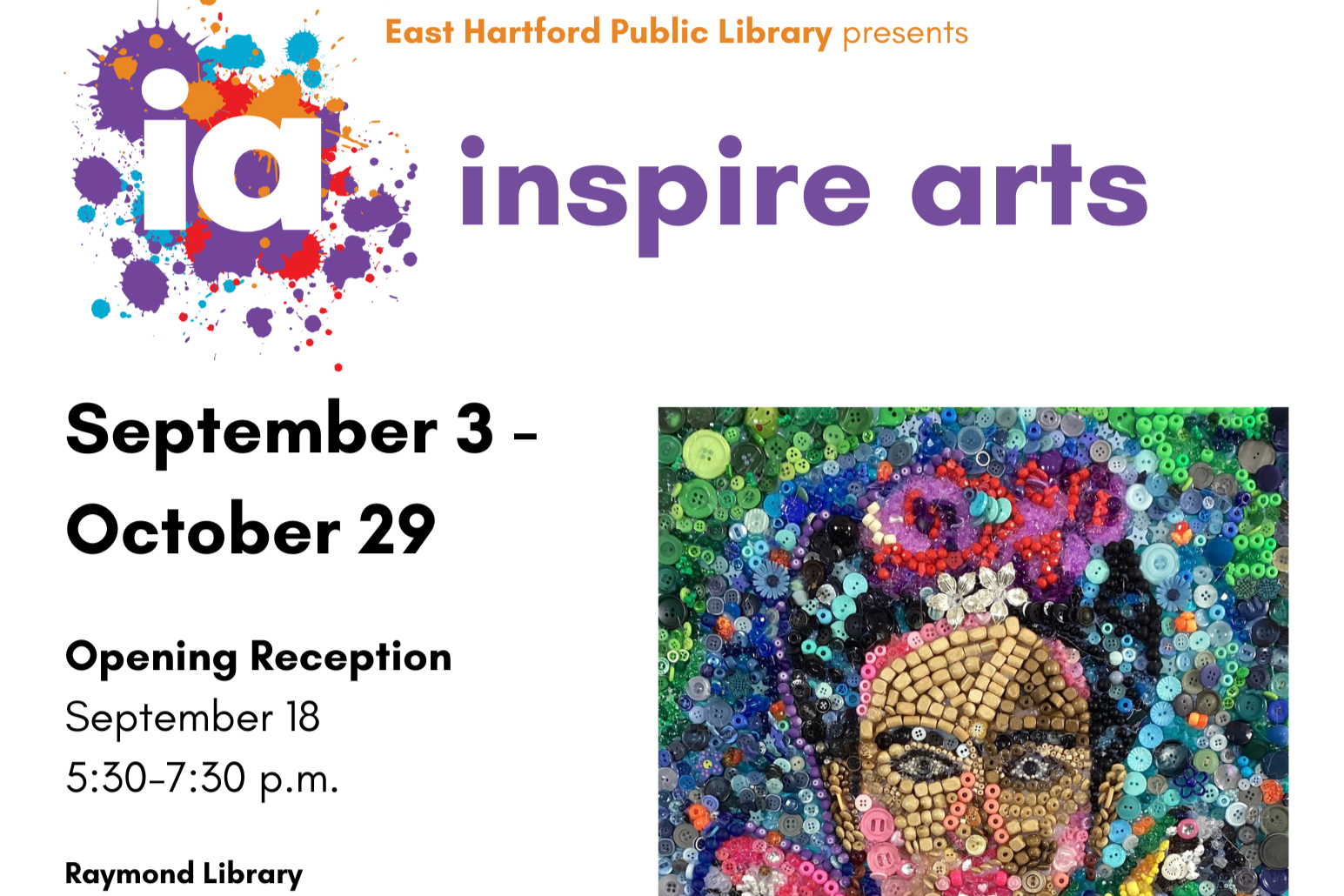 Inspire Arts Group Exhibition at the East Hartford Public Library