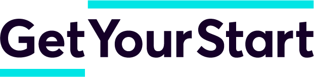 Text saying "Get Your Start" with a cyan underline.