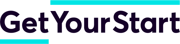 Text saying "Get Your Start" with a cyan underline.