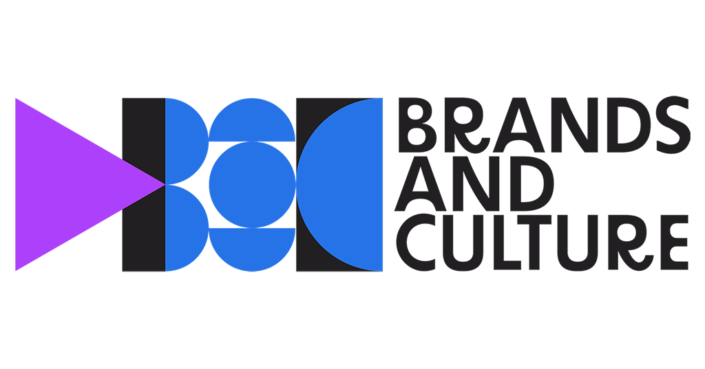 Logo for Brands and Culture featuring geometric shapes and text.