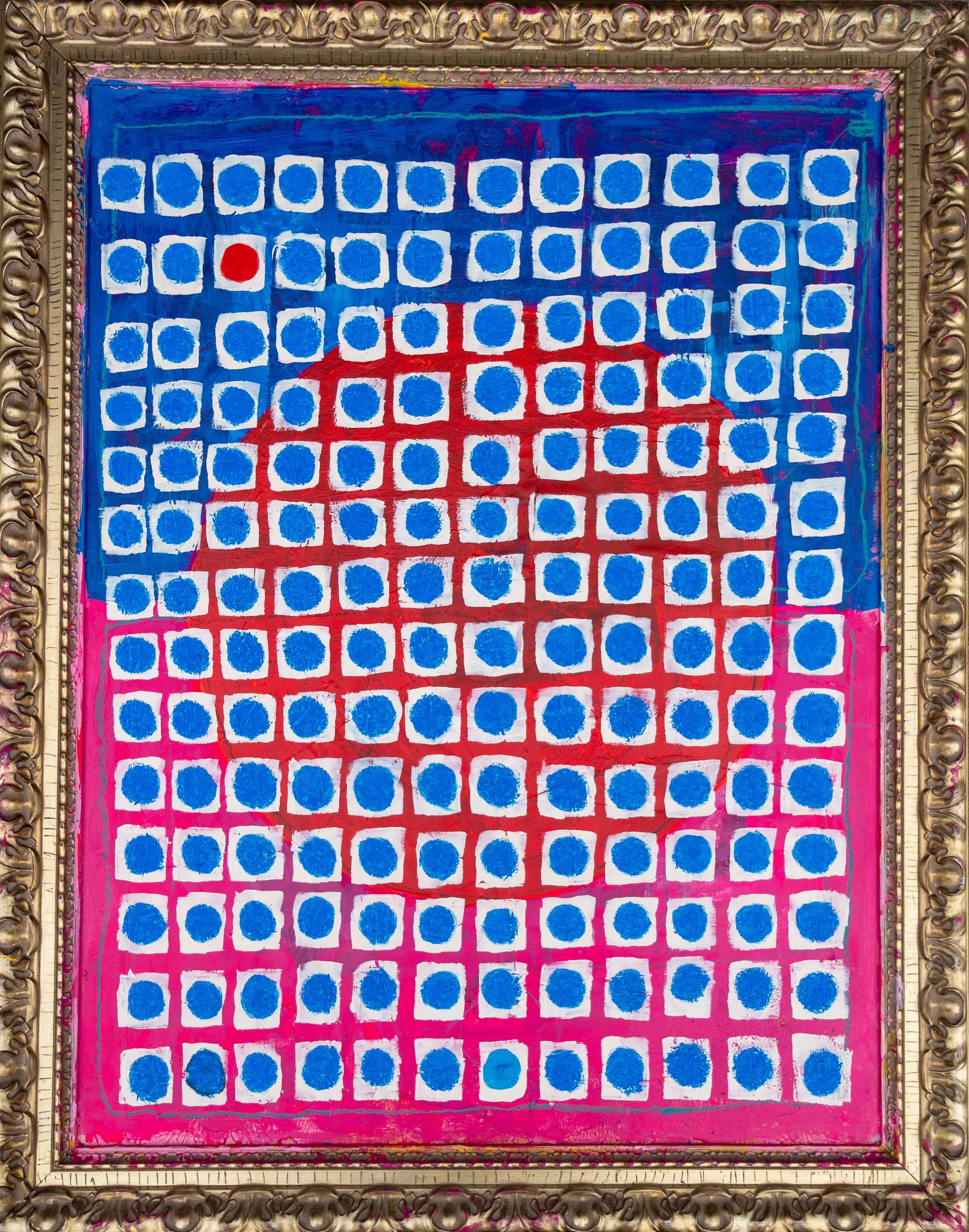 GAME 10, 33 in x 42 in, Mixed Media on Glass