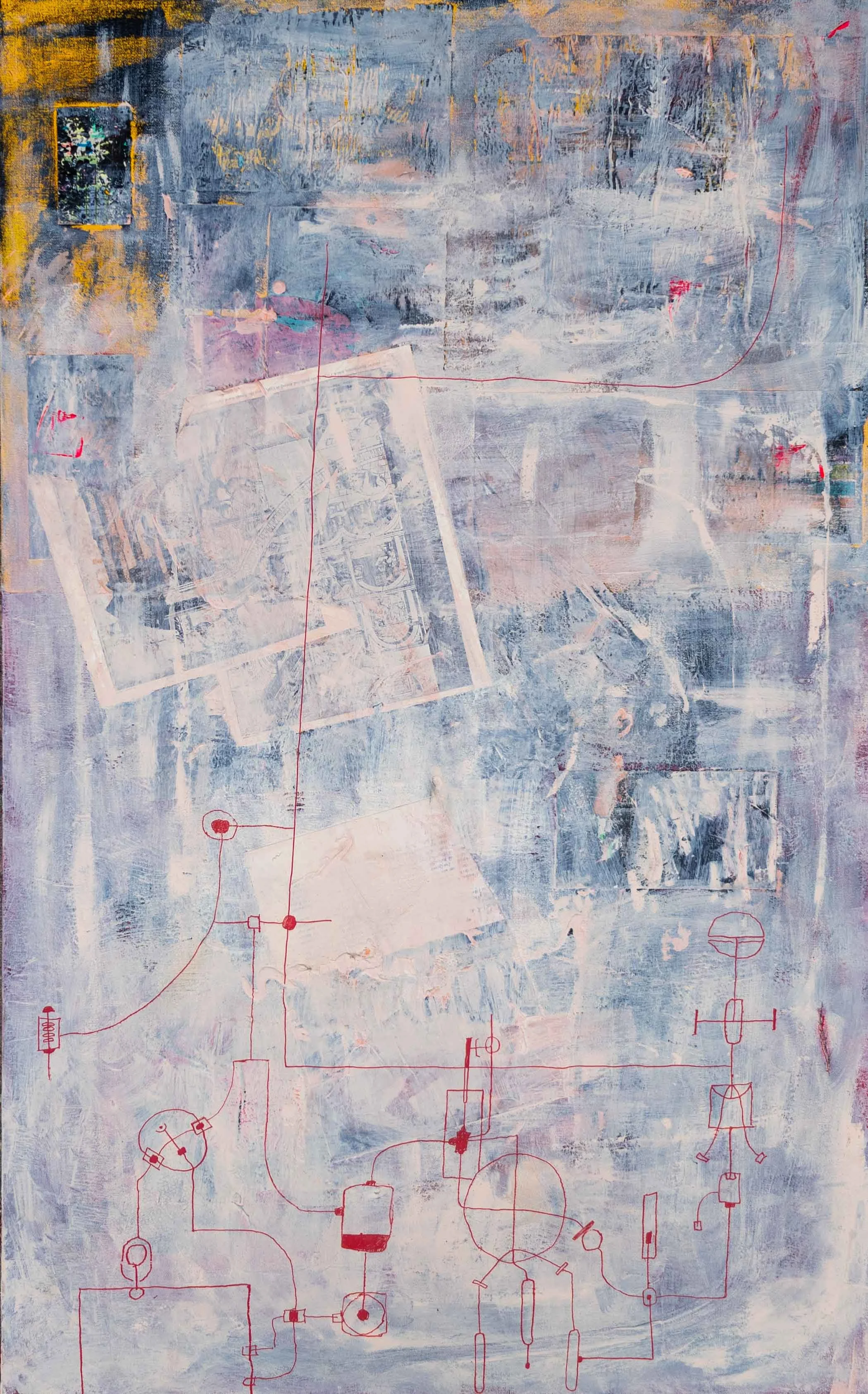 GAME 4, 30 in x 48 in, Mixed Media on Canvas