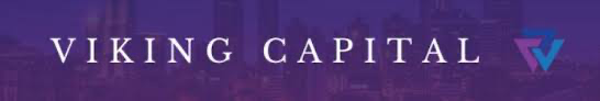 Viking Capital logo with purple background and a stylized V symbol.