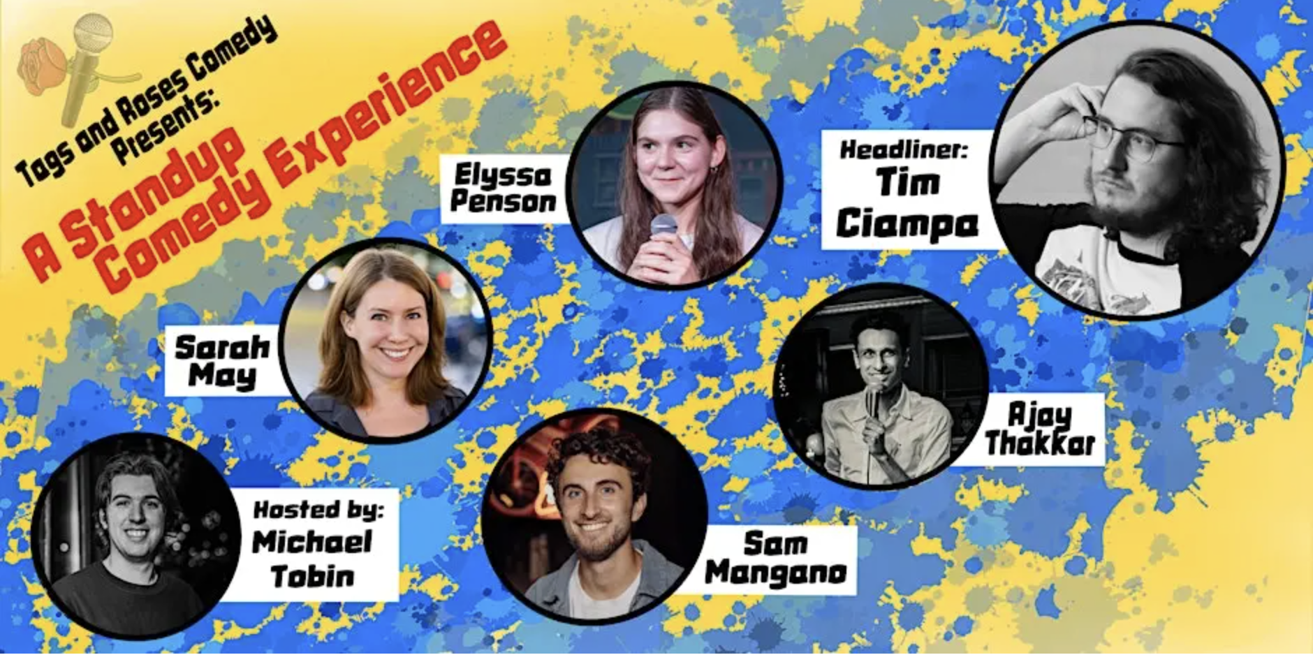 Headlining Tags &amp; Roses Comedy at The Charles