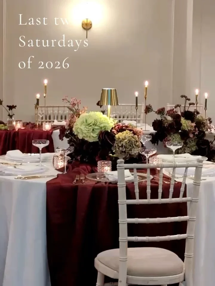 Our last two Saturdays for this year are the 12th &amp; 19th December 2026✨

And honestly&hellip; we couldn&rsquo;t imagine a more magical way to end the year 🎄

There&rsquo;s just something so special about weddings at Christmas time &mdash; candle