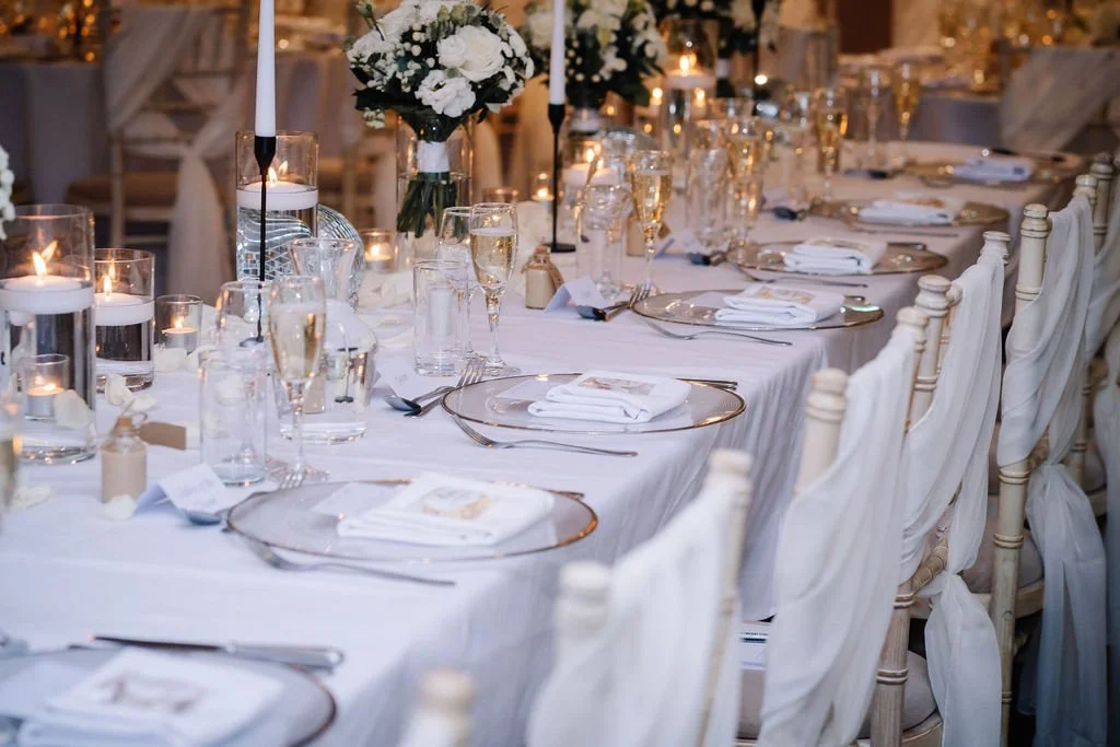 Winter top table at Sparth House wedding venue