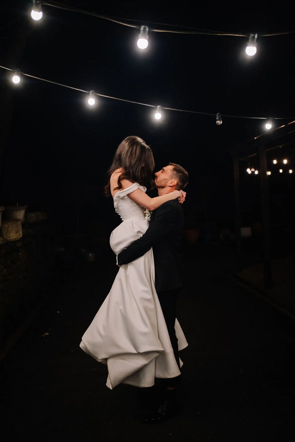 Bride and Groom evening portraits at Sparth House
