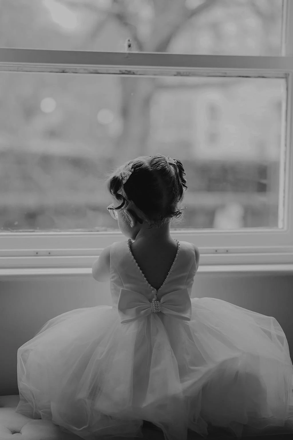 Brides daughter as the perfect flower girl