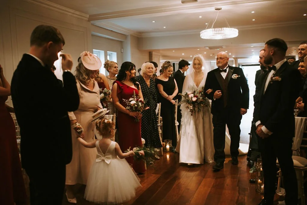 Walking down the aisle at Sparth House