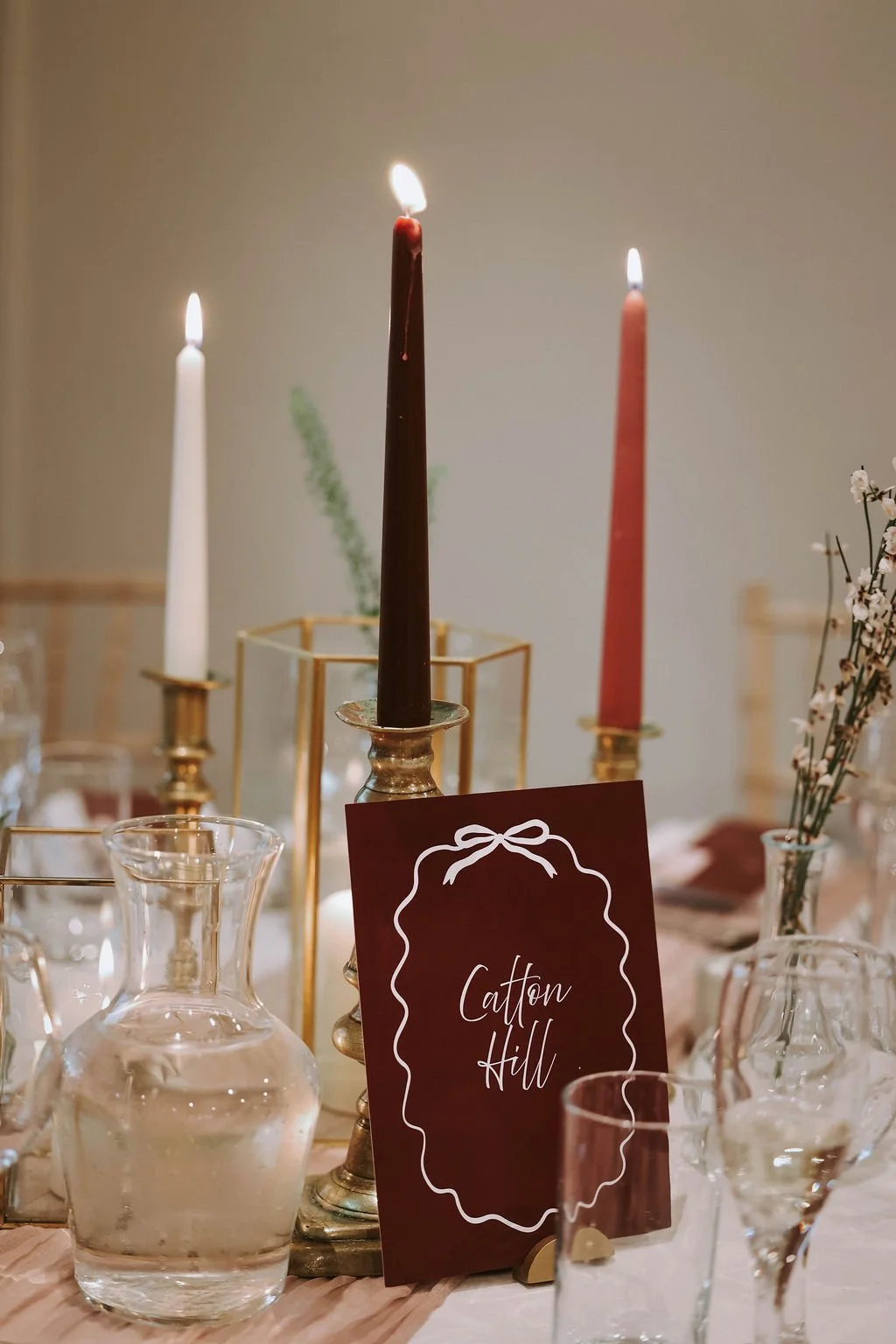 Table decor at Sparth House