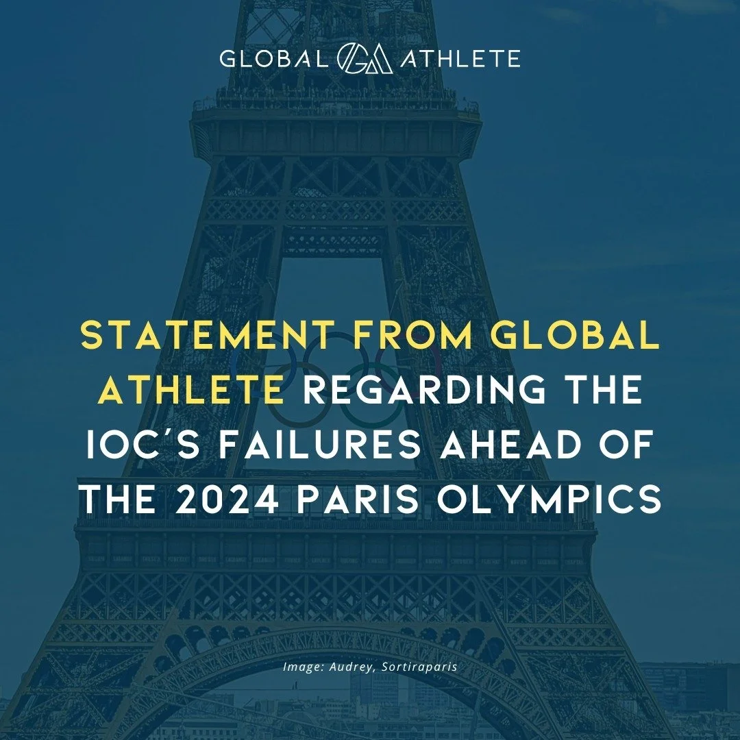 Today, Global Athlete released a statement scrutinizing the International Olympic Committee&rsquo;s failures ahead of the 2024 Paris Olympics.

🔍 &quot;When Paris 2024 kicks off this week, the polished television broadcasts, cheering crowds, and ins