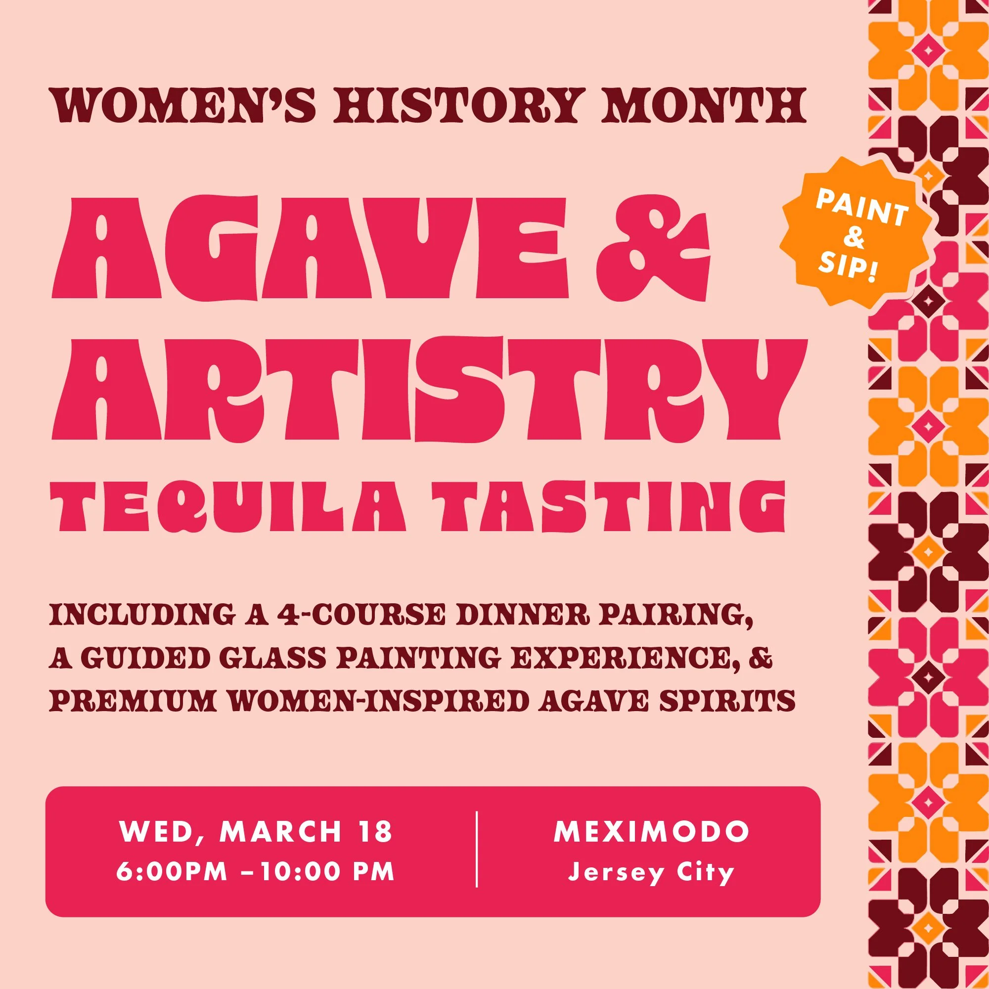 Agave & Artistry: Women's History Month Paint & Sip Celebration