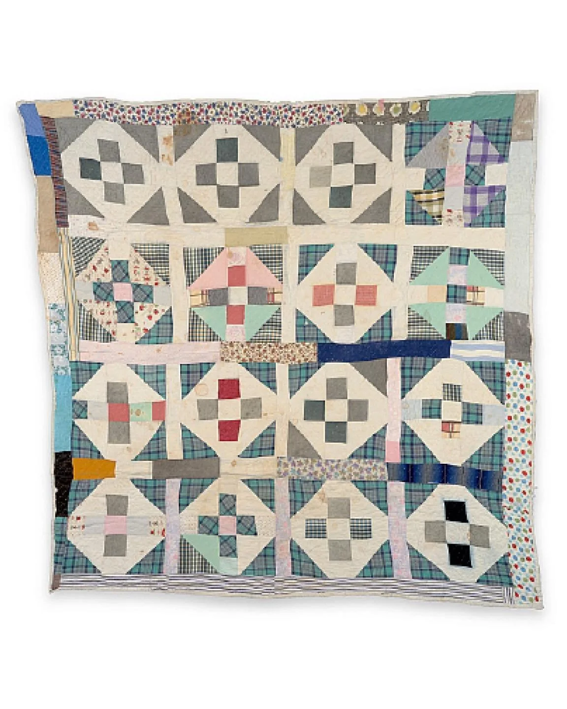 Mary Ann Pettway&rsquo;s Sixteen-Block Monkey Wrench Variation turns tradition on its head&mdash;saturated color and striking geometry come together in a design that&rsquo;s as commanding as it is rooted.

#MaryAnnPettway #GeesBend #MonkeyWrench #Qui