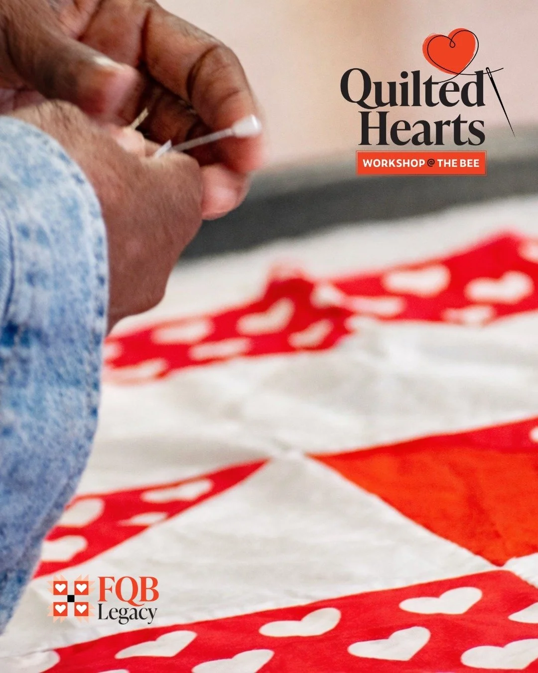 ❤️ #makeitingeesbend ❤️ 

Stitch hand-to-heart this Valentine&rsquo;s Day!  Each participant will receive materials to make their very own quilted heart to take home!

Join us for a Quilted Hearts Workshop @ the Bee&mdash;a hands-on celebration of lo