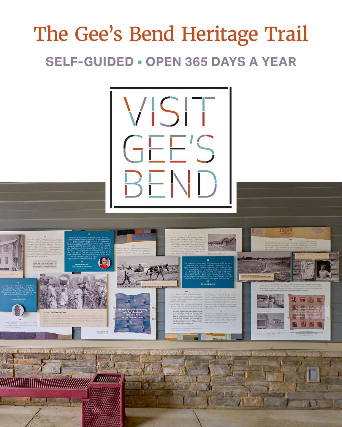 Explore Gee&rsquo;s Bend at your own pace on the Gee&rsquo;s Bend Heritage Trail&mdash;a self-guided journey connecting historic sites, landscapes, and stories that shaped one of the most important artistic communities in the American South.

Today w