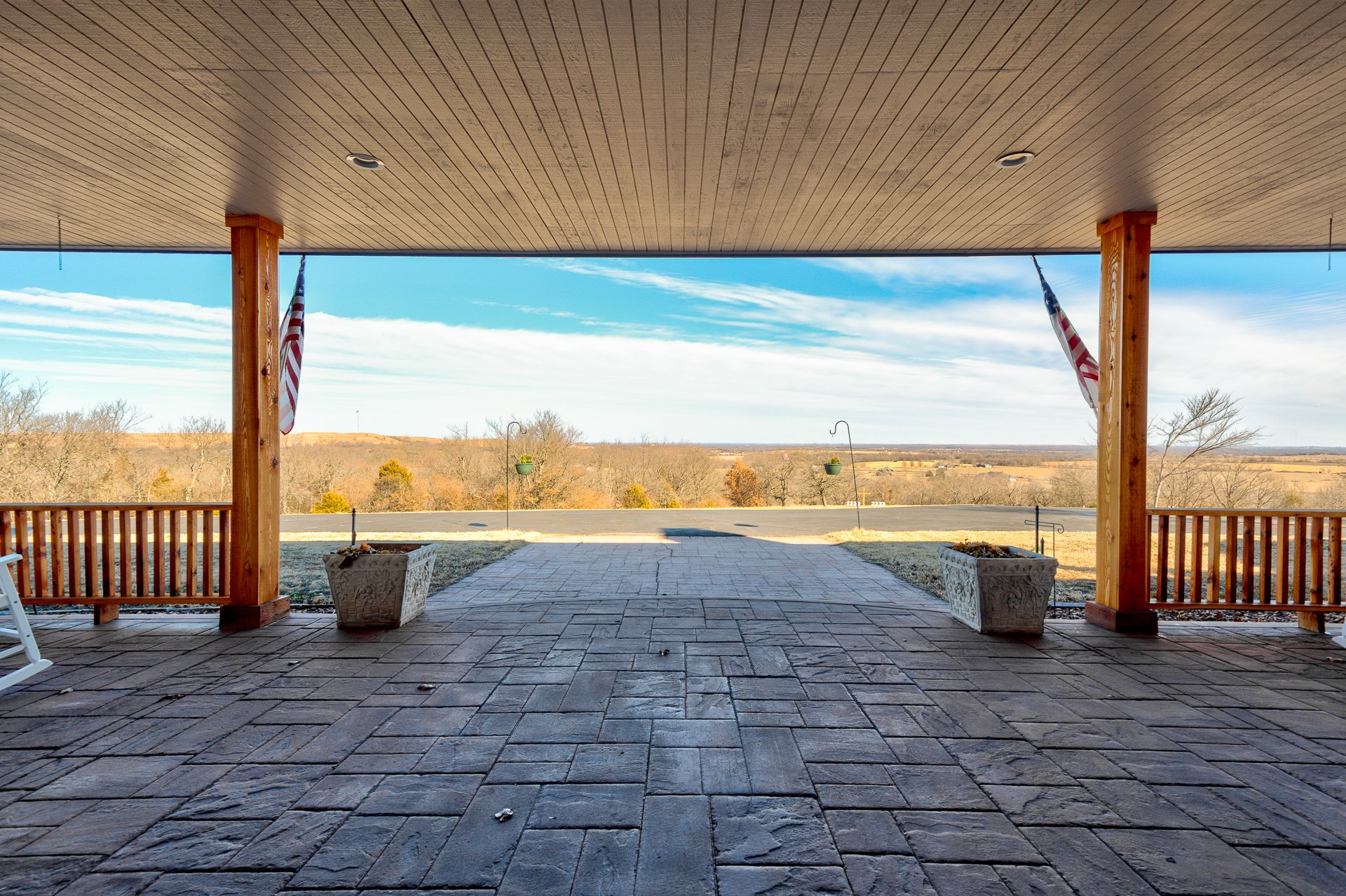 The view from this porch is breathtaking.