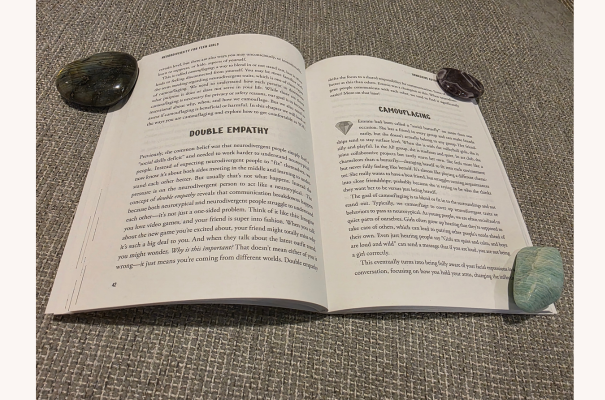 Pages from book Neurodiversity for Teen Girls with gemstones