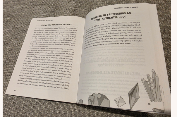 Pages from Neurodiversity for Teen Girls - Friendships - Book Review