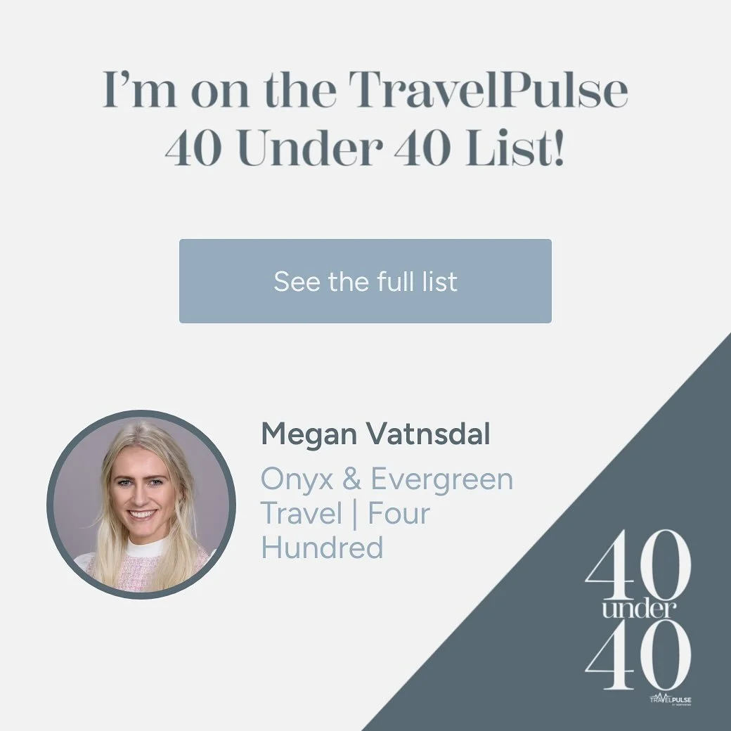 Holy moly, what an honor! 🥹 

@travelpulse 

The travel industry is filled with THE most passionate, driven people on the planet who live and breathe creating unforgettable experiences, and I&rsquo;m proud to be among them. This recognition gave me 