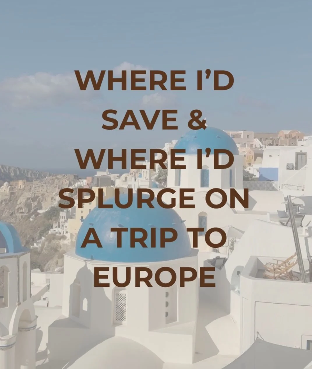 After years of planning luxury vacations, there are some things I will always encourage my clients to invest in, and others where I think you can save without sacrificing the quality of your trip.

💎SPLURGE

Unique experiences and once-in-a-lifetime
