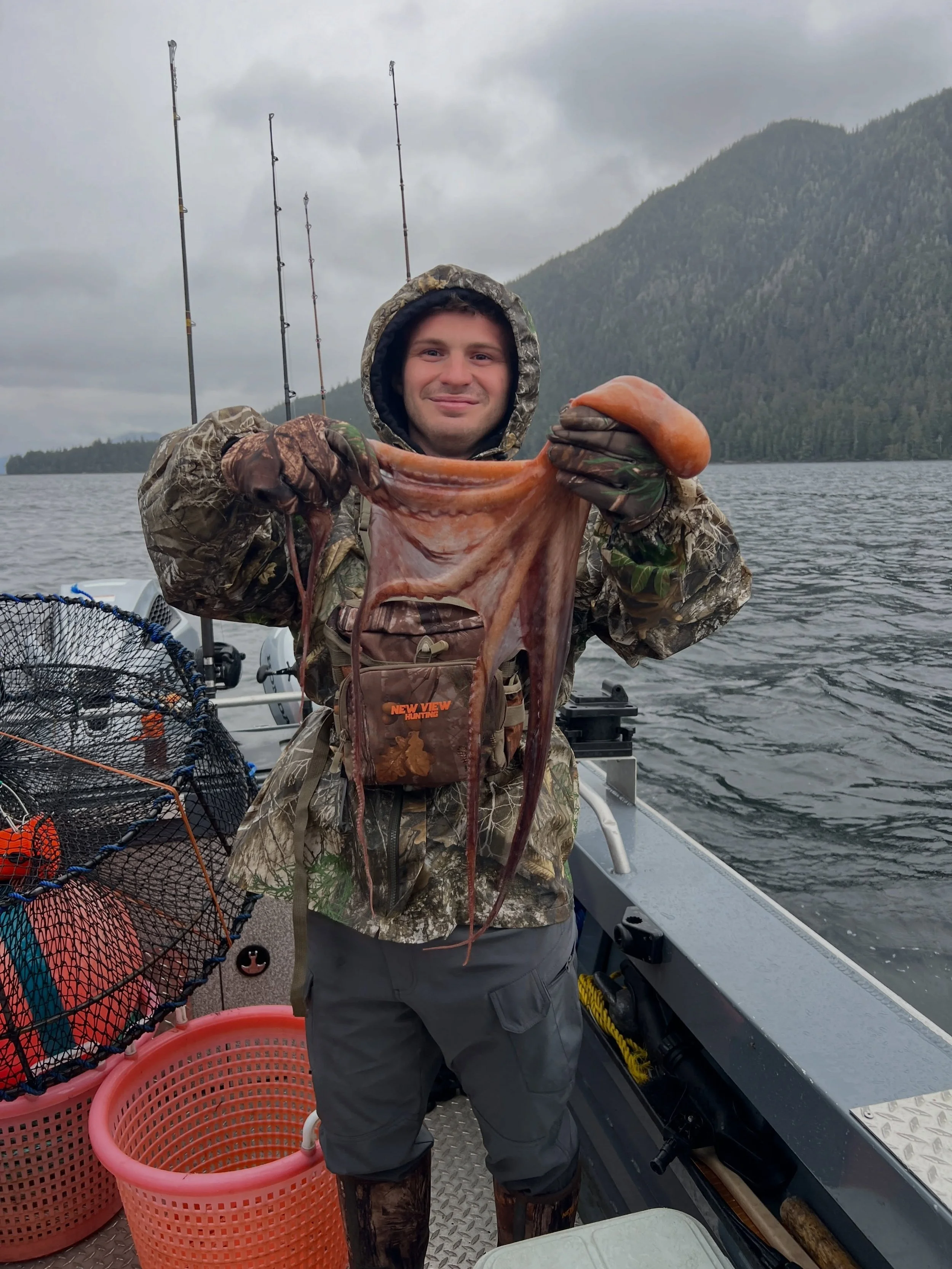 Went to Alaska for bears and halibut.
Nobody said anything about fighting octopus in the rain. 🐙🌧️

#Alaska #Octopus #HalibutFishing #PorkPolice #AlaskaAdventure