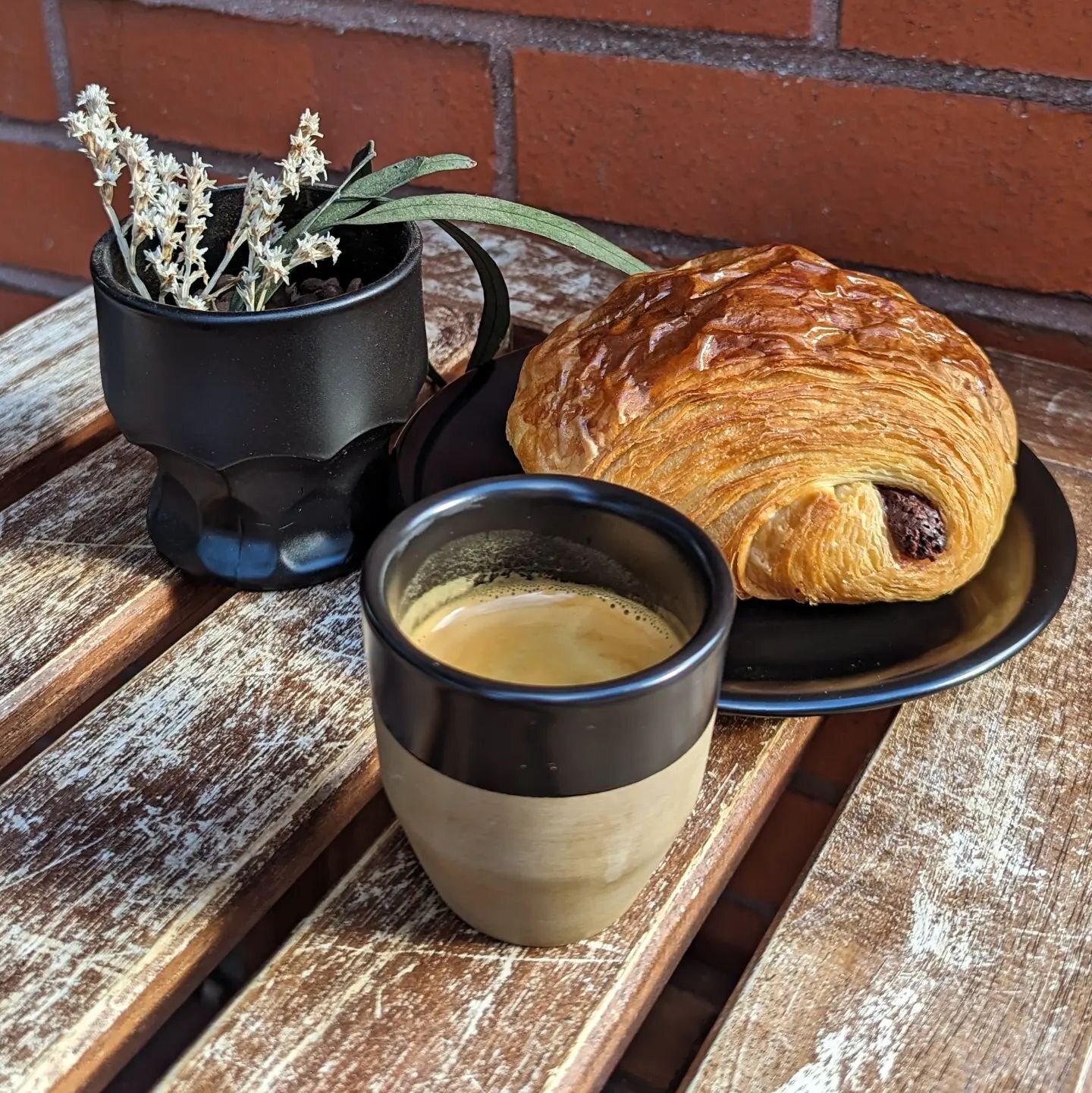 You were made for lovin' this laminated pastry by @slowfirebakery and this Guatemalan espresso roasted by @littleseedcoffee . Unless you, like, are gluten intolerant or can't have caffeine or whatever.