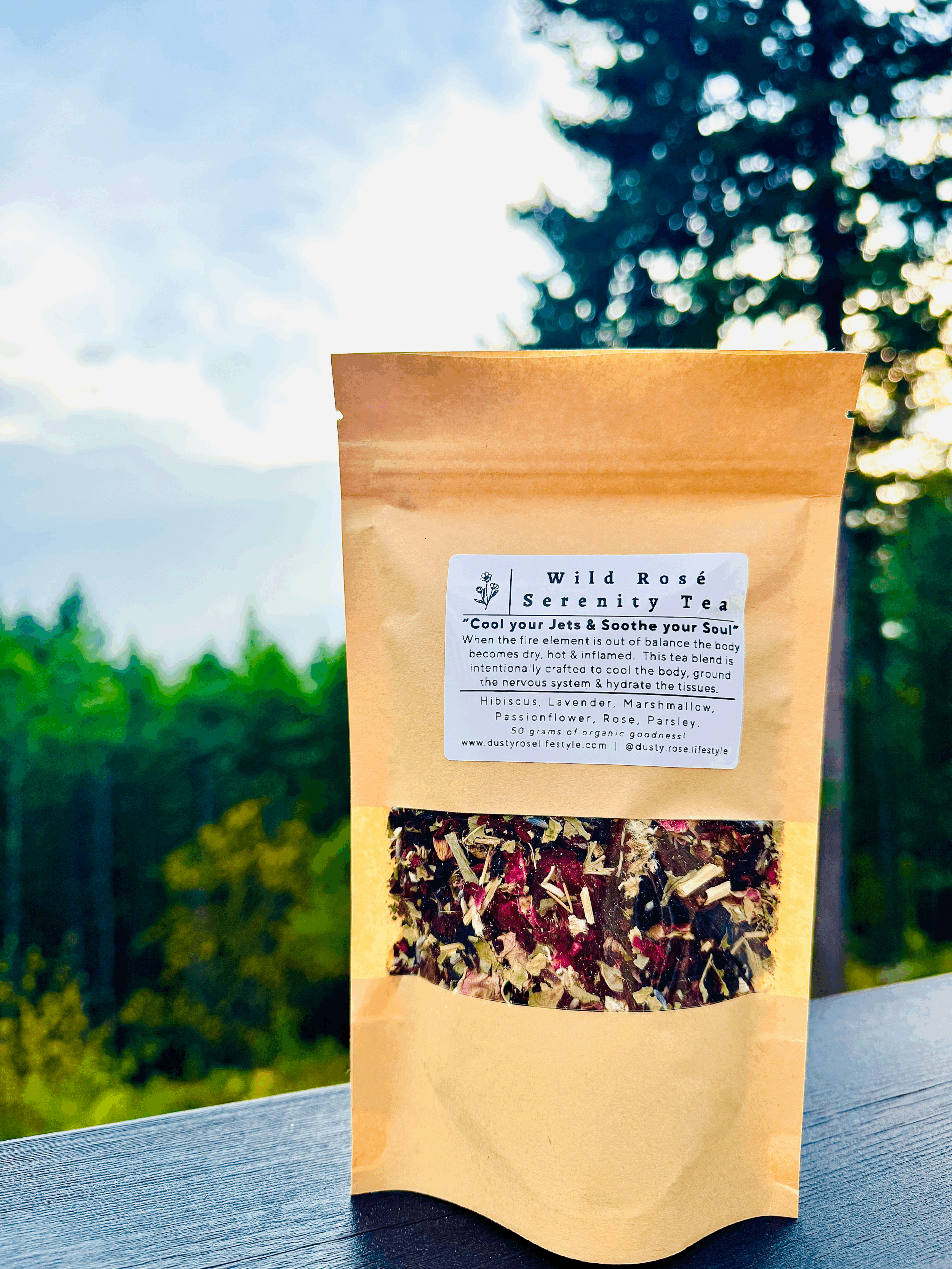 Wild Rosé Tea Serenity Tea Blend – Cooling & Tissue Rebuilding