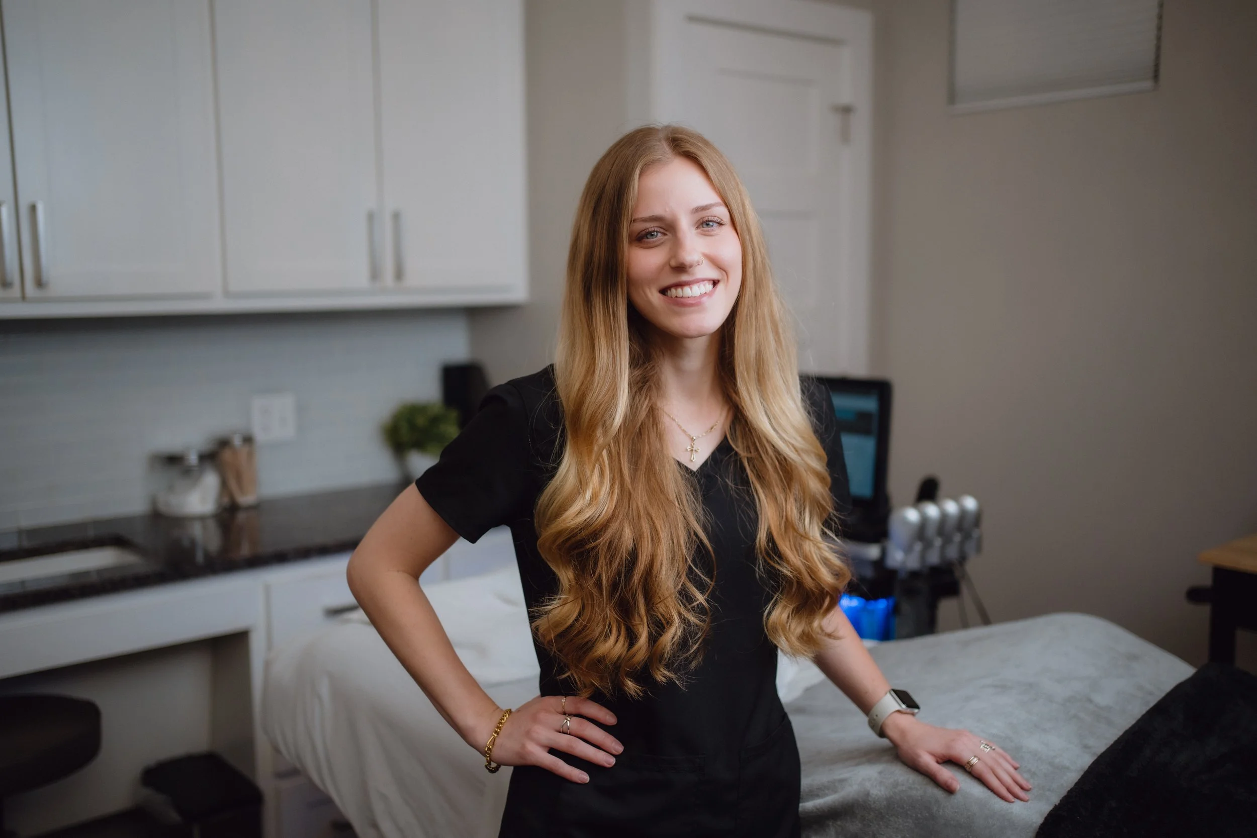 Abigail Grote helping patients achieve healthy skin at O Young MD Kerrville