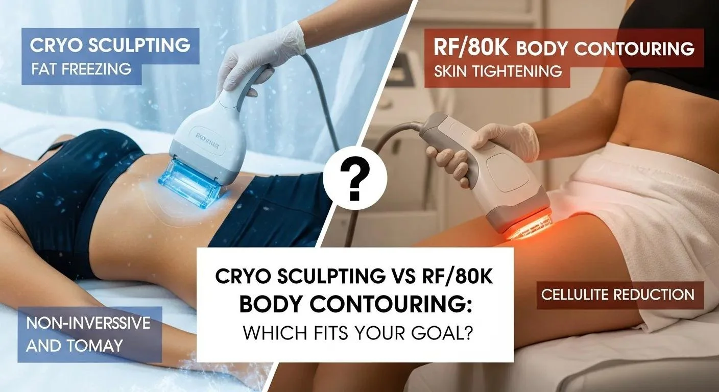 Cryo Sculpting vs RF/80K Body Contouring: Which Fits Your Goal?