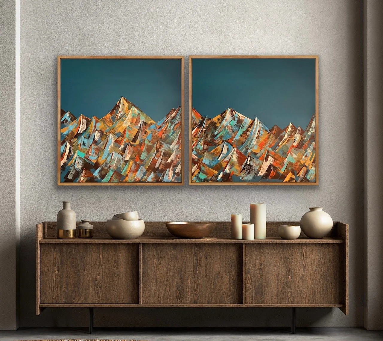 Emerald Skies (diptych)