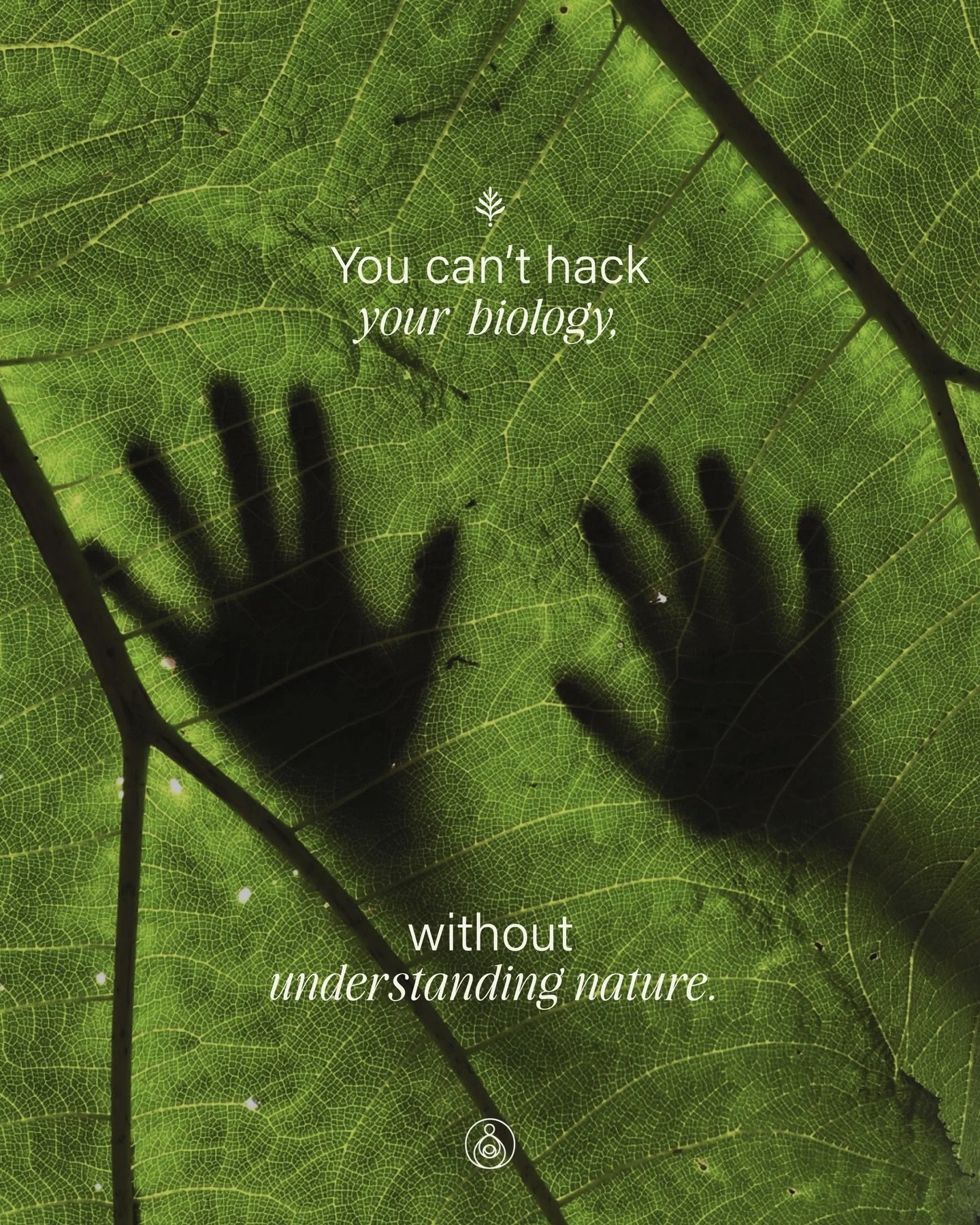 Everyone is trying to optimize life.
More energy.
More output.
More control.
So we track.
We measure.
We override signals.
But the body was never meant
to be managed like a system.
Biology is ancient.
It moves with light, seasons, soil, rest.
You can