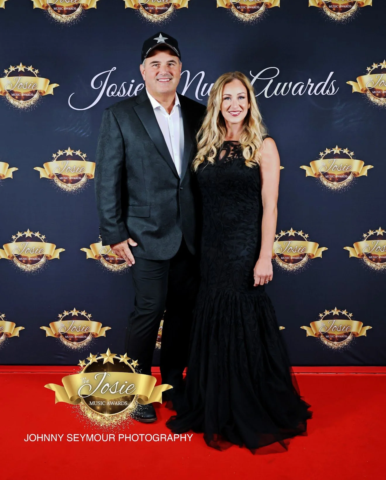 Jay and Samantha's red carpet photo from the 11th Annual Josie Music Awards at the Grand Ole Opry in Nashville TN
