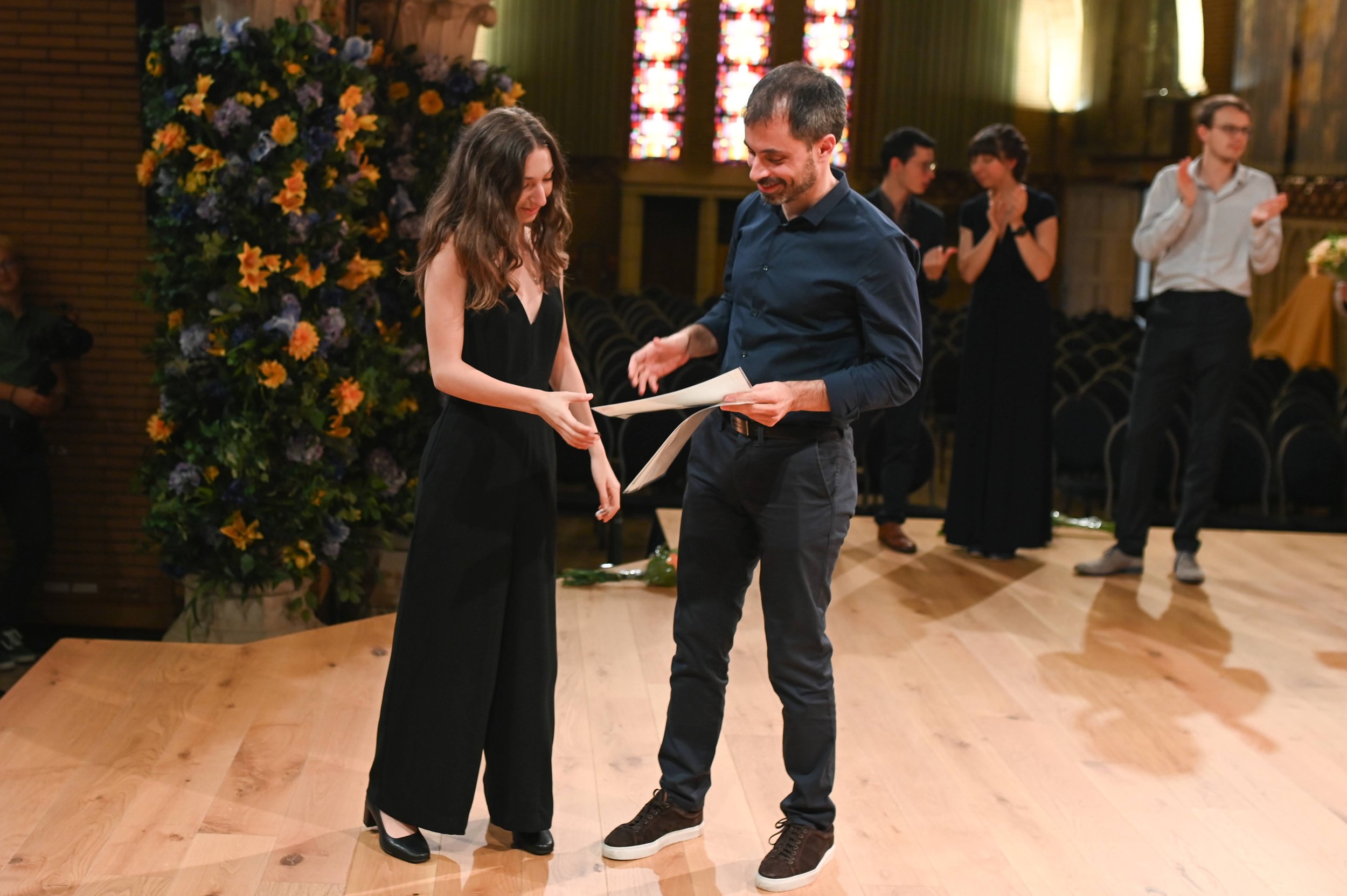 Recieving Musica Mundi Diploma from Sivan Magen