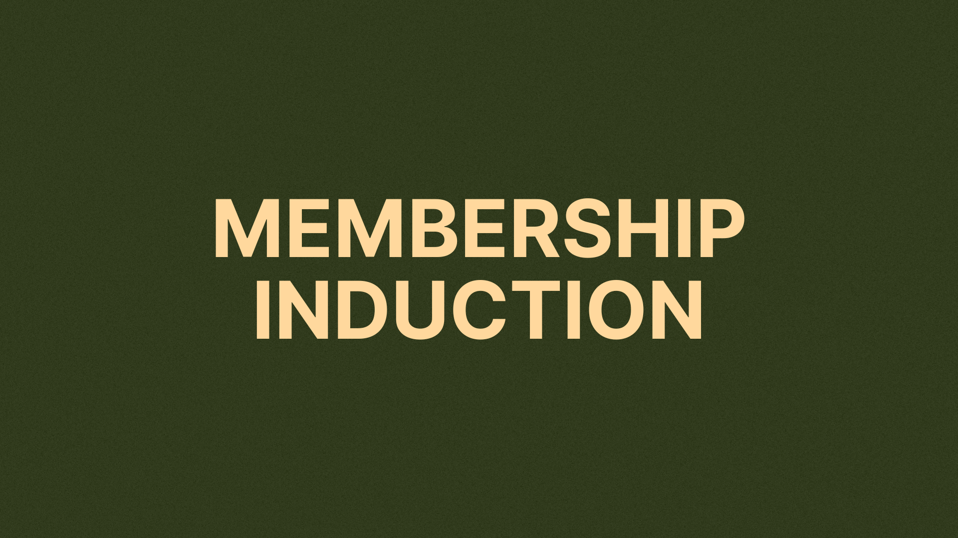 Member's Induction Service